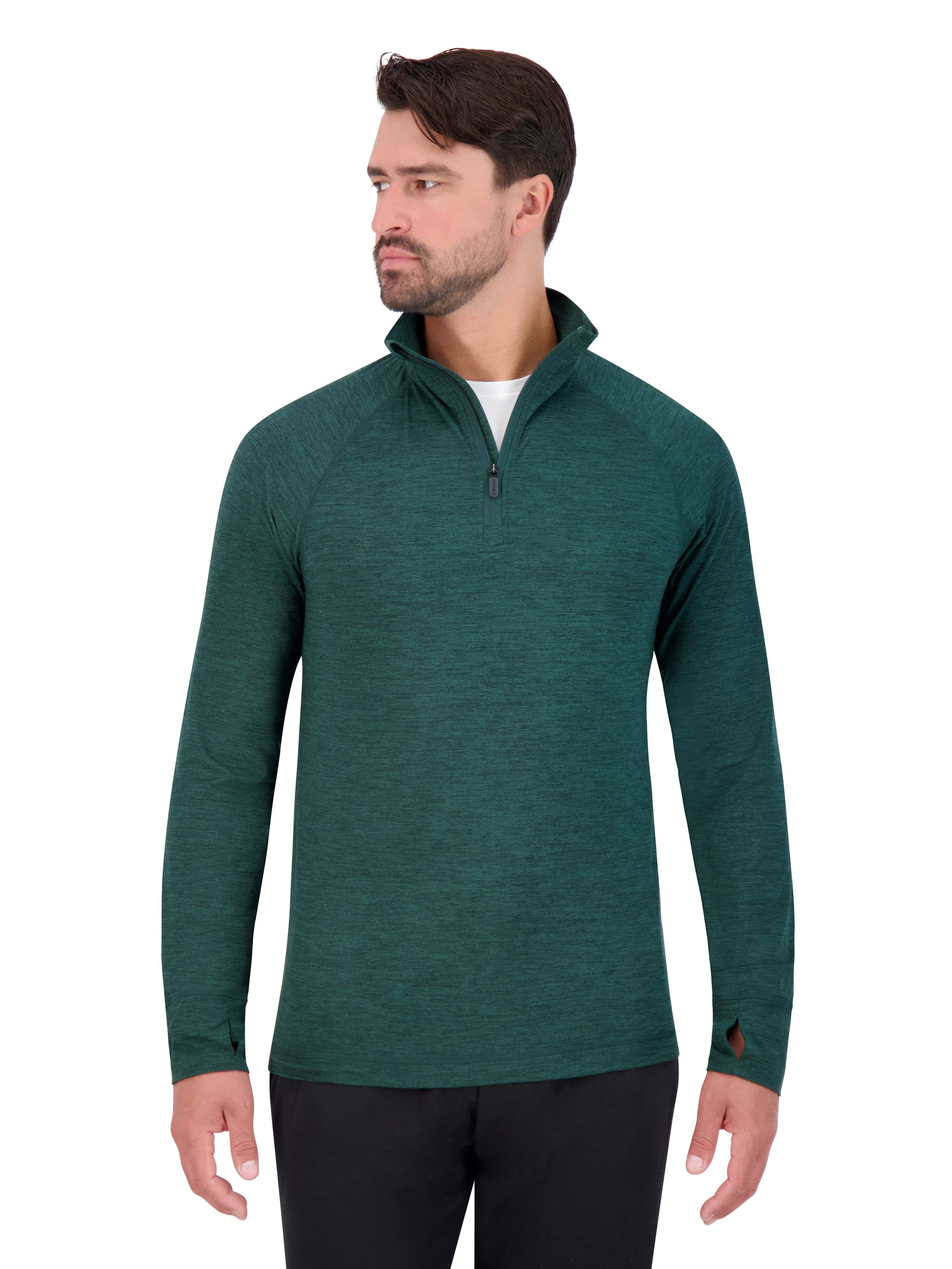Gaiam Men’s Commuter Quarter-Zip Pullover with Long Sleeves, Sizes S-XL