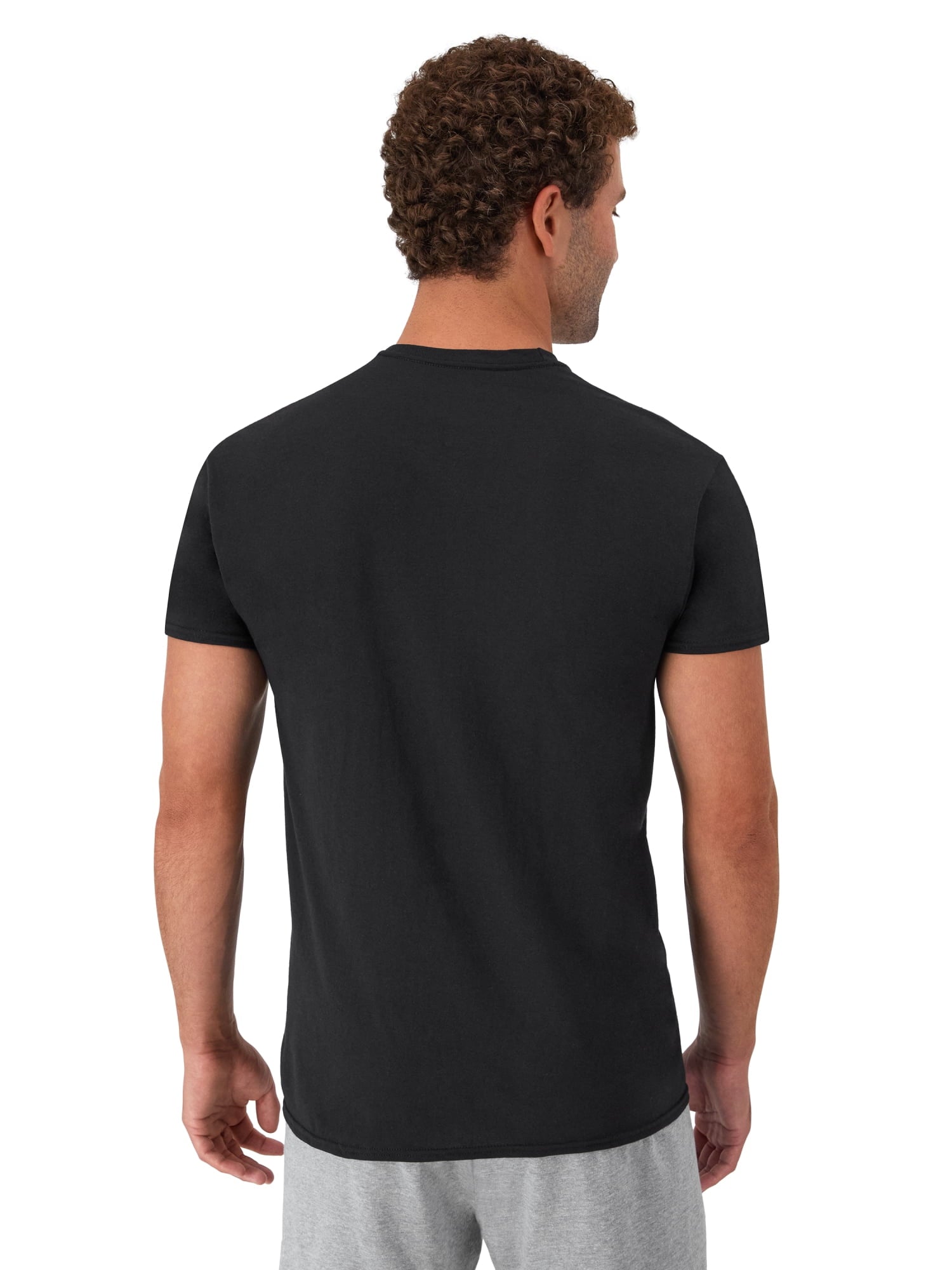 T-Shirt, 6-Pack, Moisture-Wicking T-Shirt Undershirts, Black/Grey/Blue