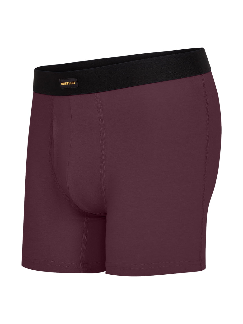 Rustler Everyday Comfort Boxer Briefs for Men, Large, Black/Naval Academy/Fig, 10-Pack