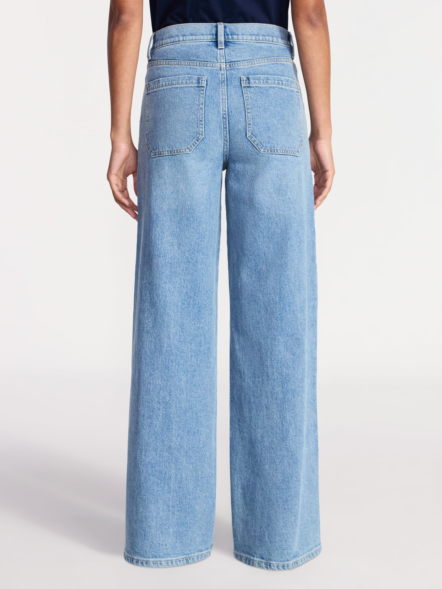 Time and Tru Women's Wide Leg Utility Trousers, 31" Inseam, Sizes 0-20