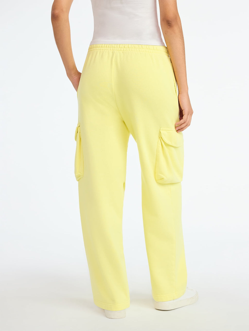 Scoop Women’s Mineral Washed Wide Leg Cargo Sweatpants, Sizes XS-XXL