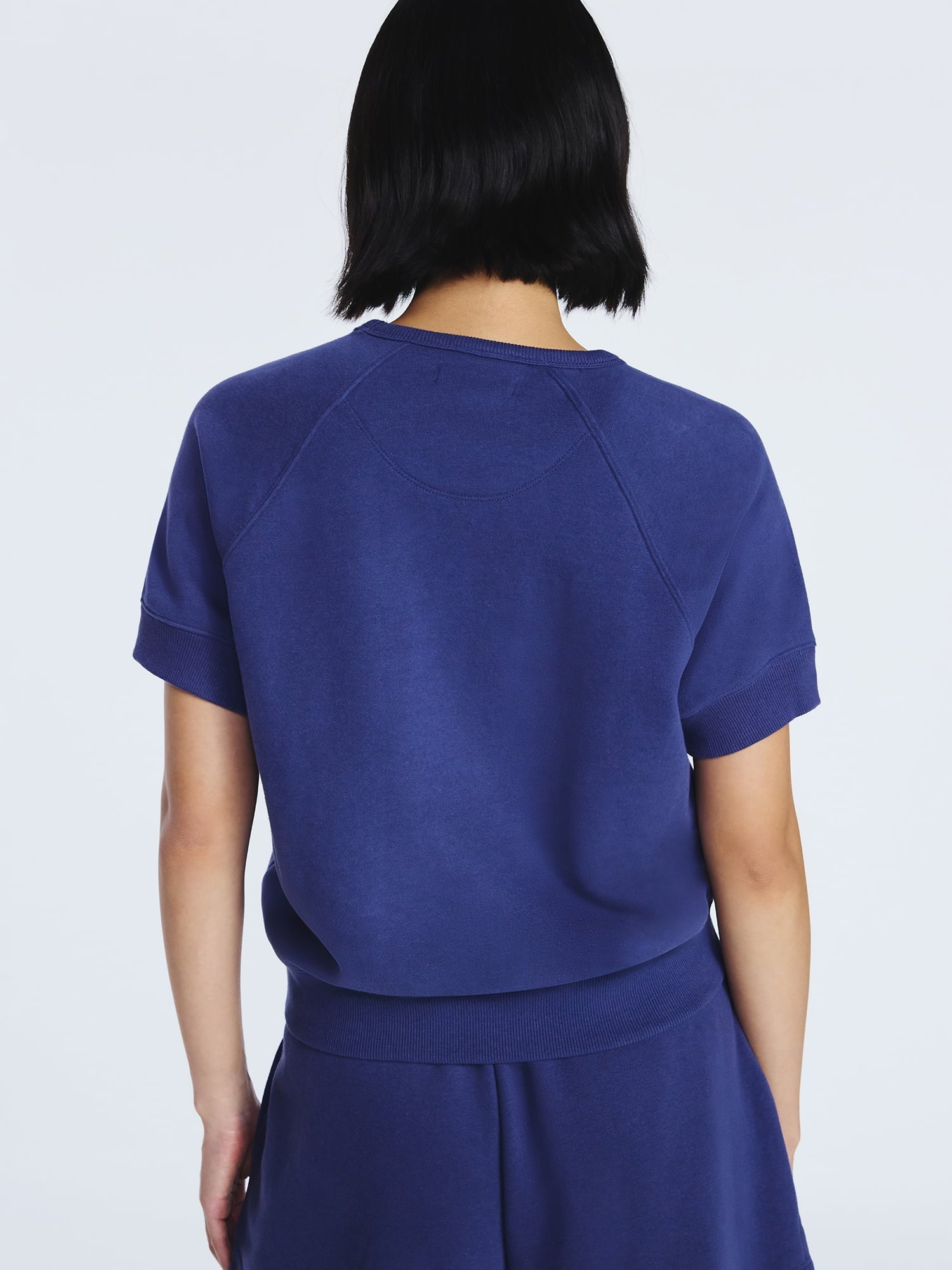 Free Assembly Women's Raglan Sweatshirt with Short Sleeves, Sizes XS-XXL