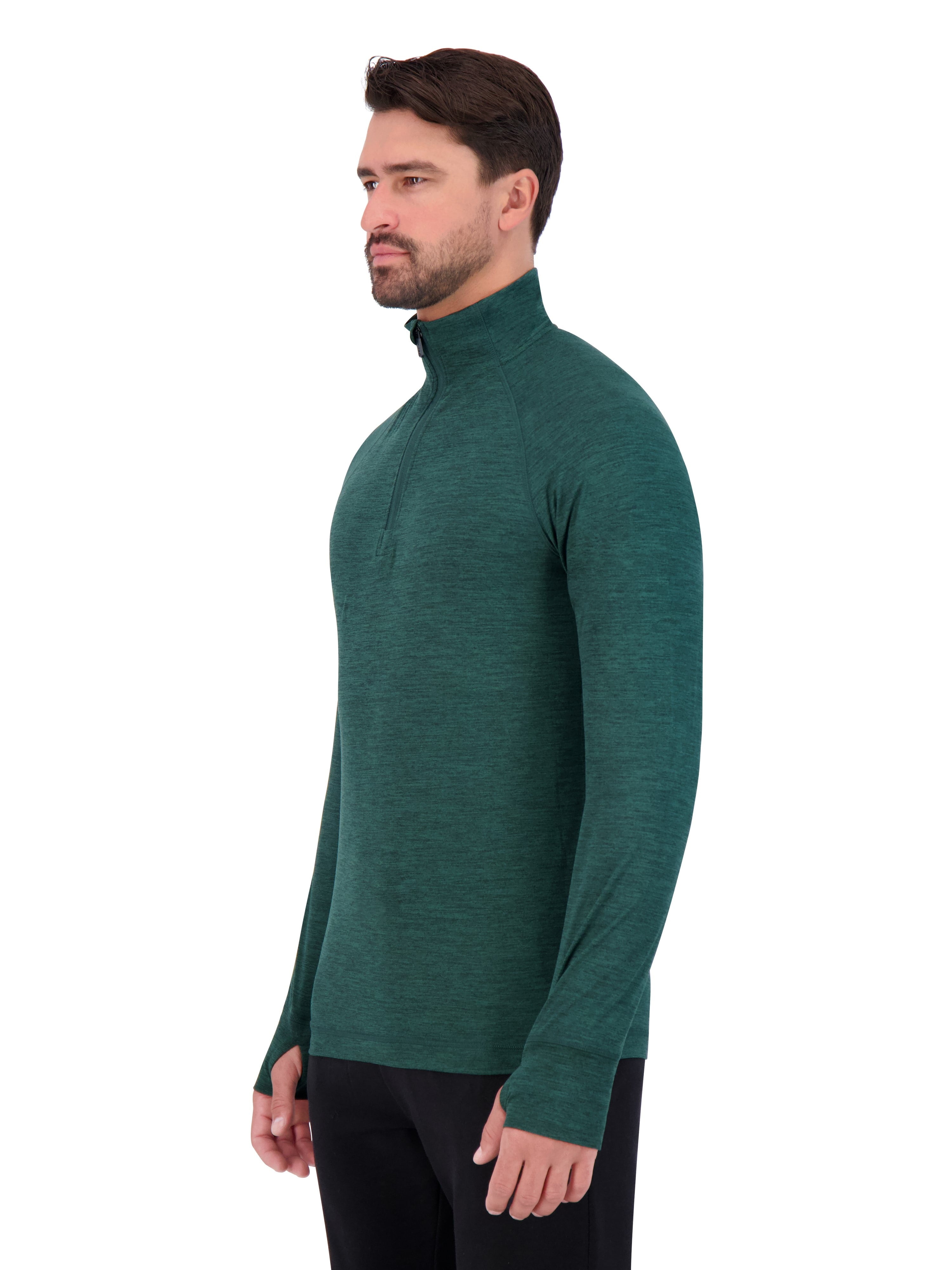 Gaiam Men’s Commuter Quarter-Zip Pullover with Long Sleeves, Sizes S-XL