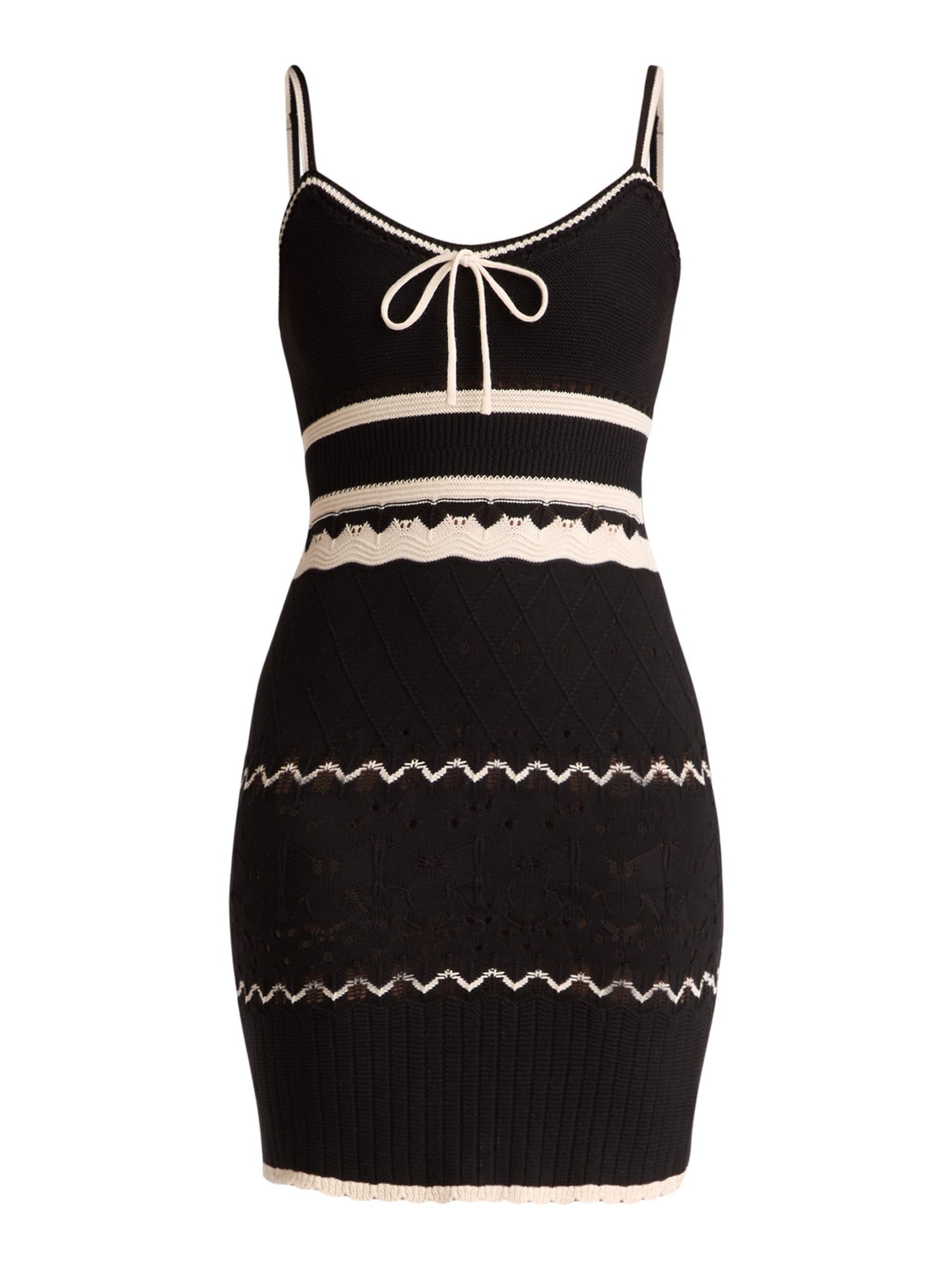 Madden NYC Women's Pointelle Knit Stripe Mini Dress, Sizes XXS-XXL