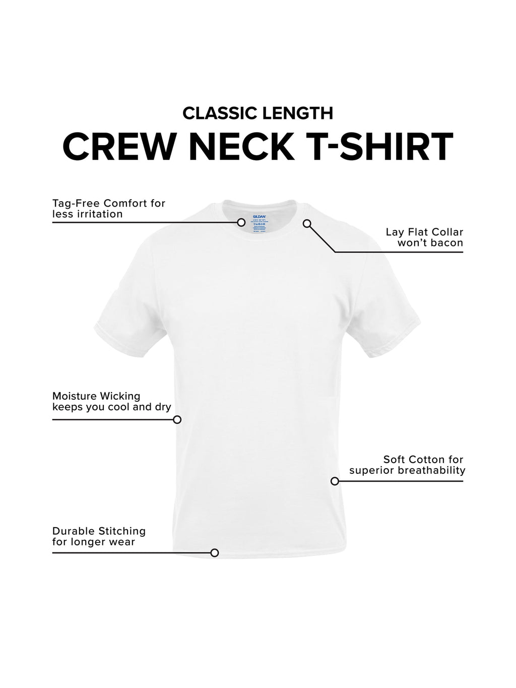 Gildan Men's Short Sleeve Crew T-Shirt, 10-Pack, Sizes S-3XL