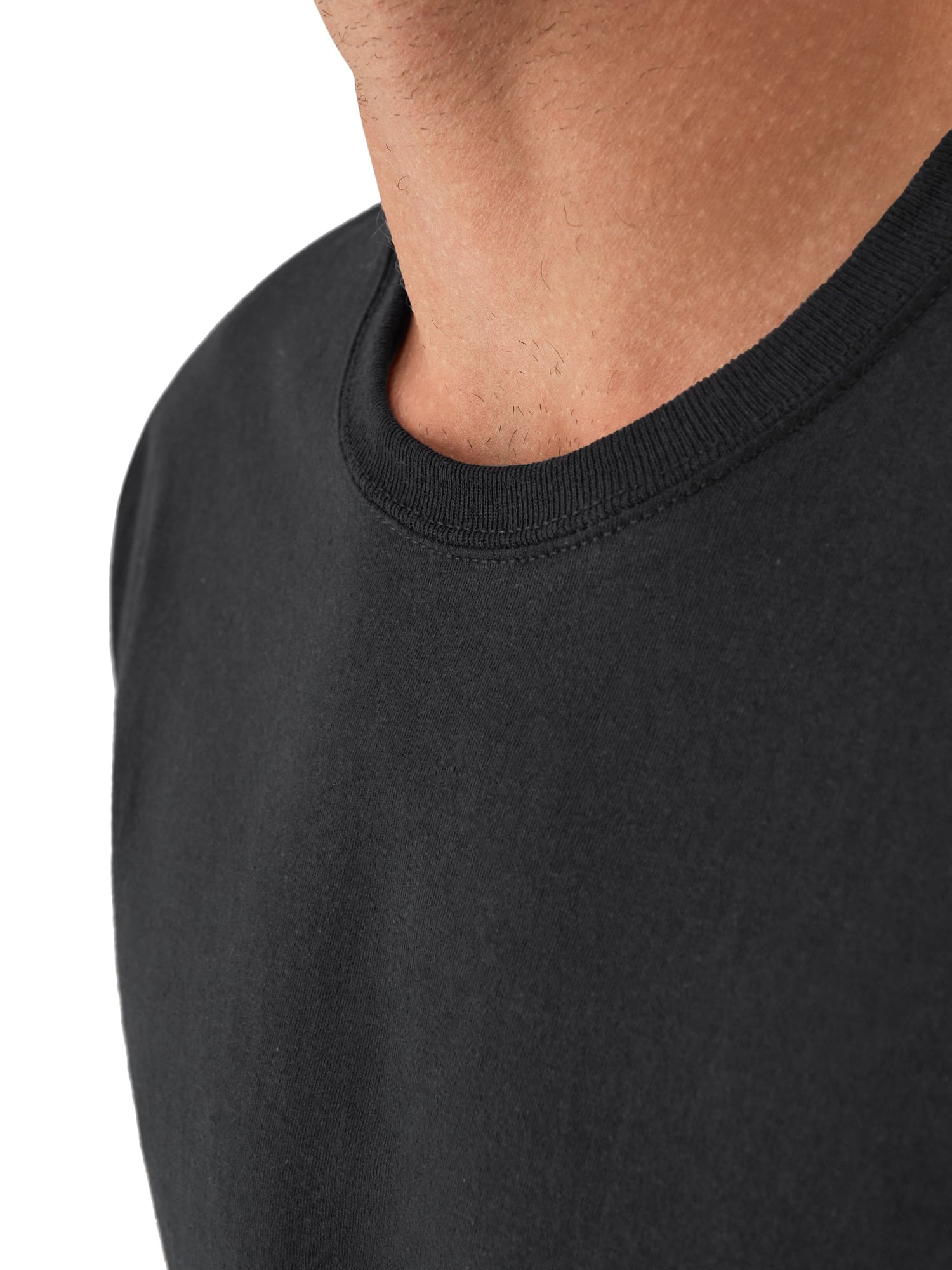 T-Shirt, 6-Pack, Moisture-Wicking T-Shirt Undershirts, Black/Grey/Blue