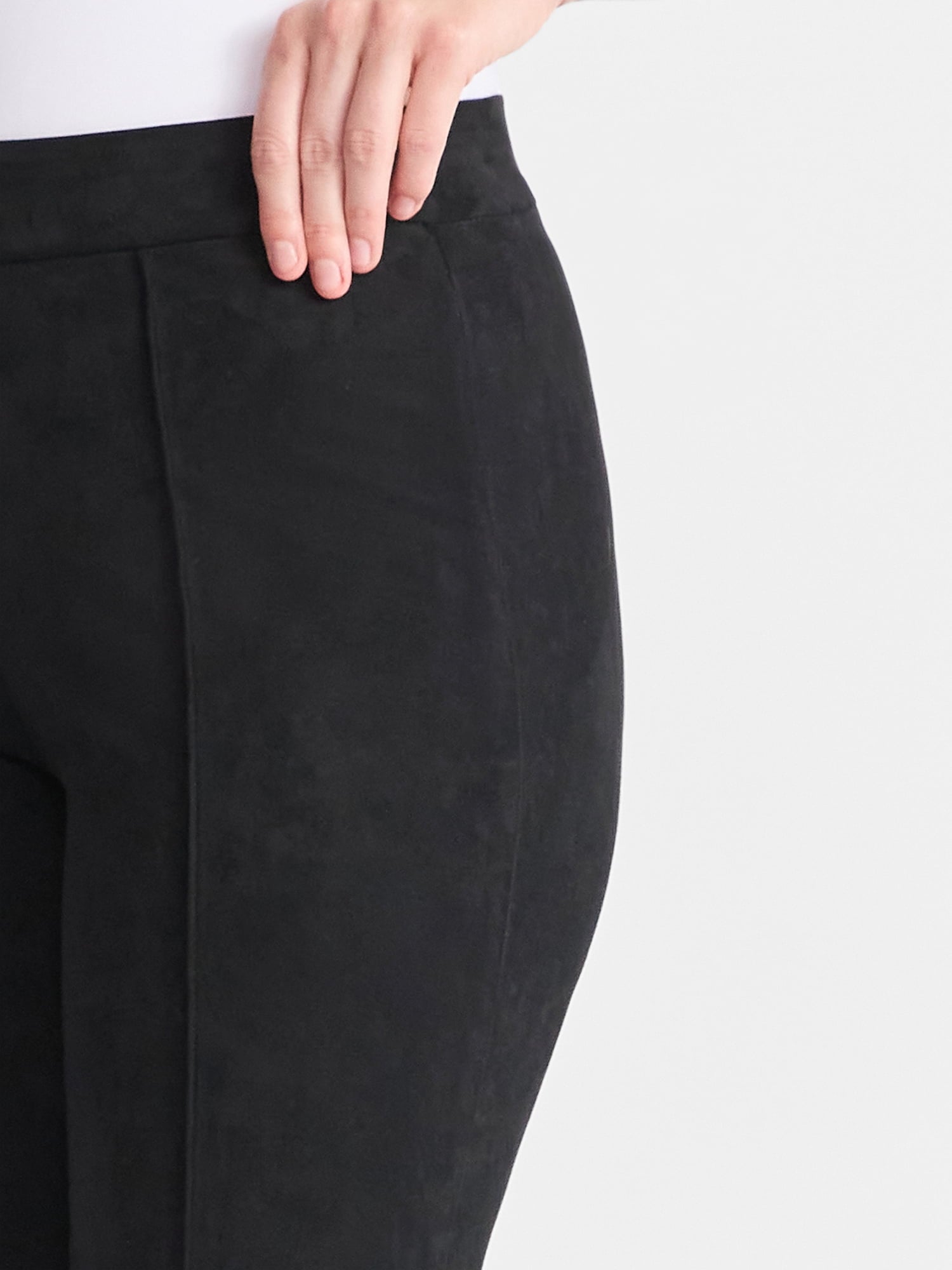 Time and Tru Women's Faux Suede Flare Pants, 30" Inseam, Sizes XXS-XXL