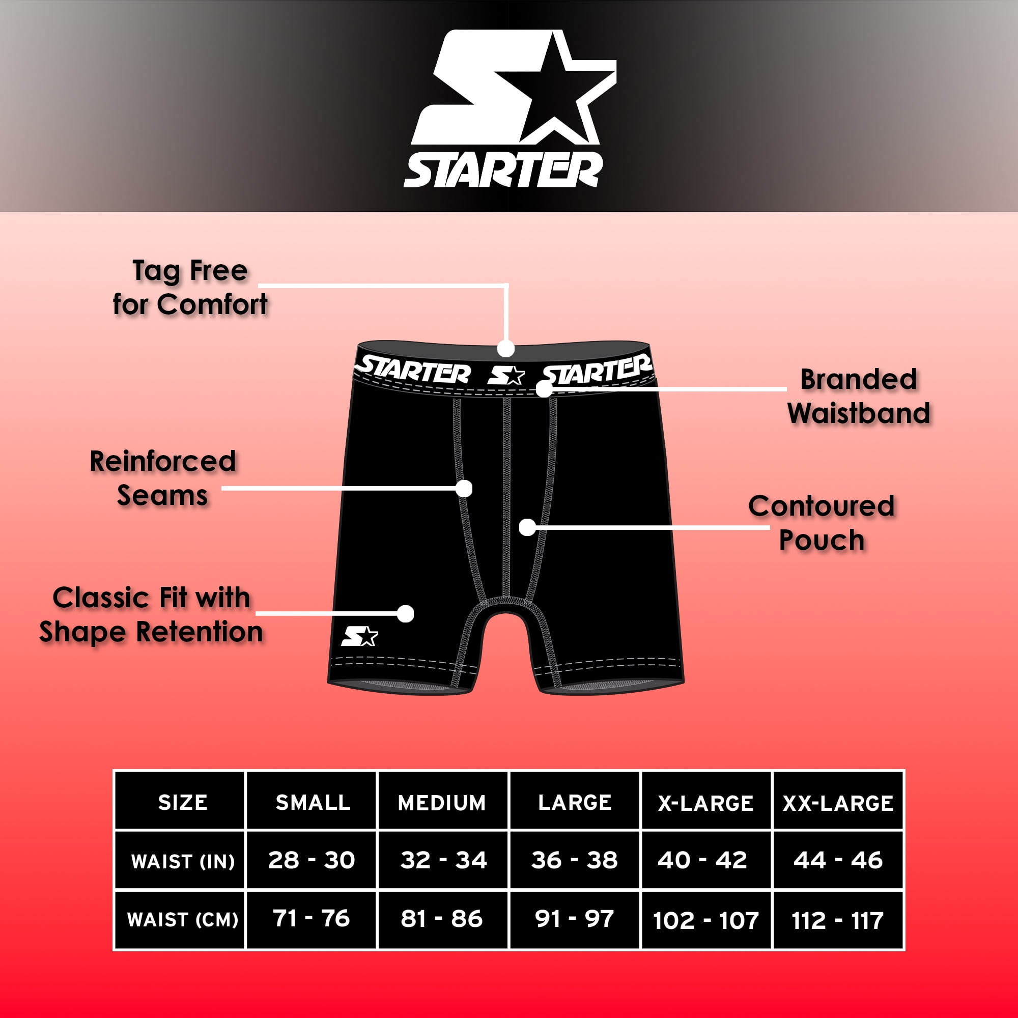 Starter Men’s Breathable Cotton Brief, Multicolor (10 Pack)