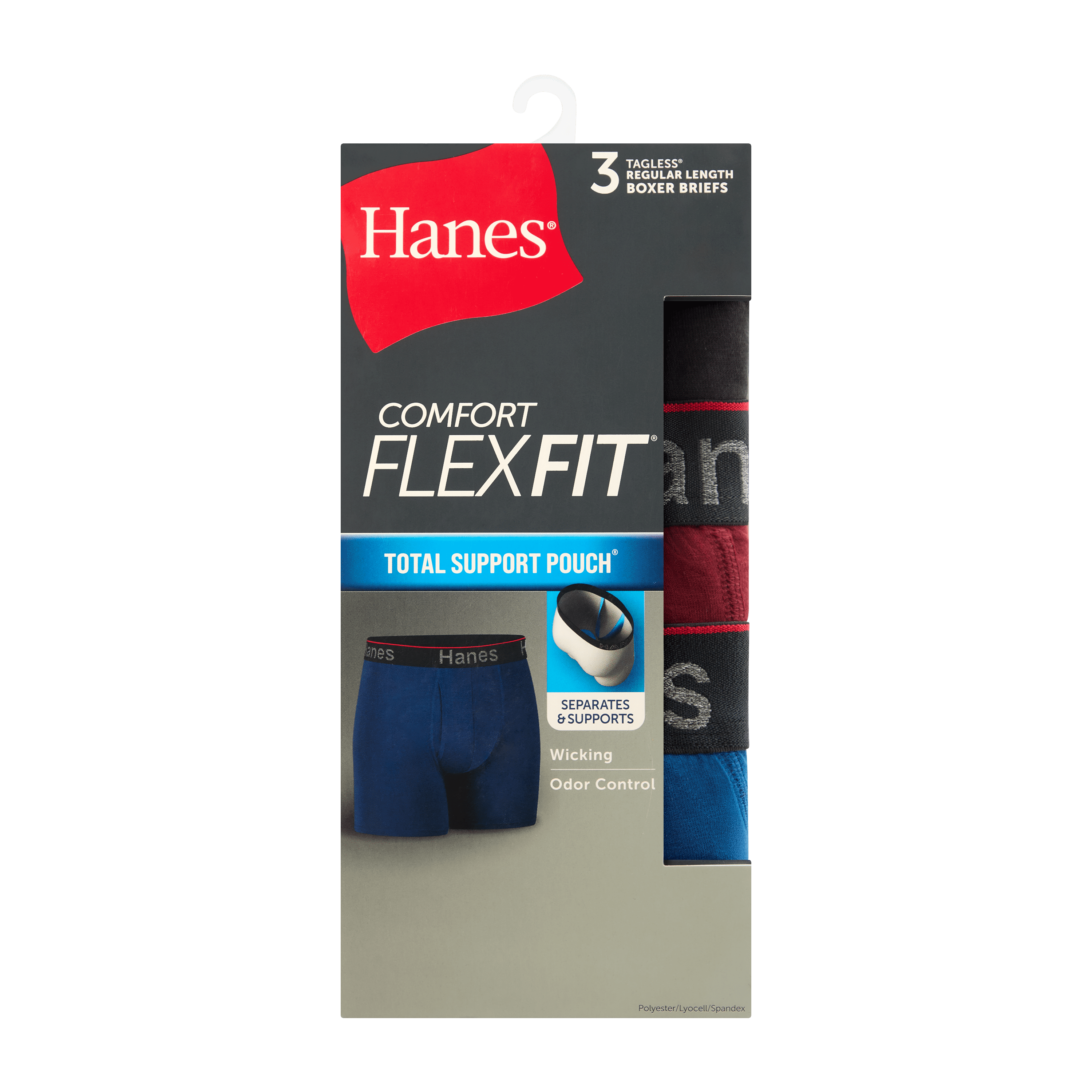 Anti-Chafing Underwear Boxer Briefs Pack, Total Support Pouch Underwear for Men