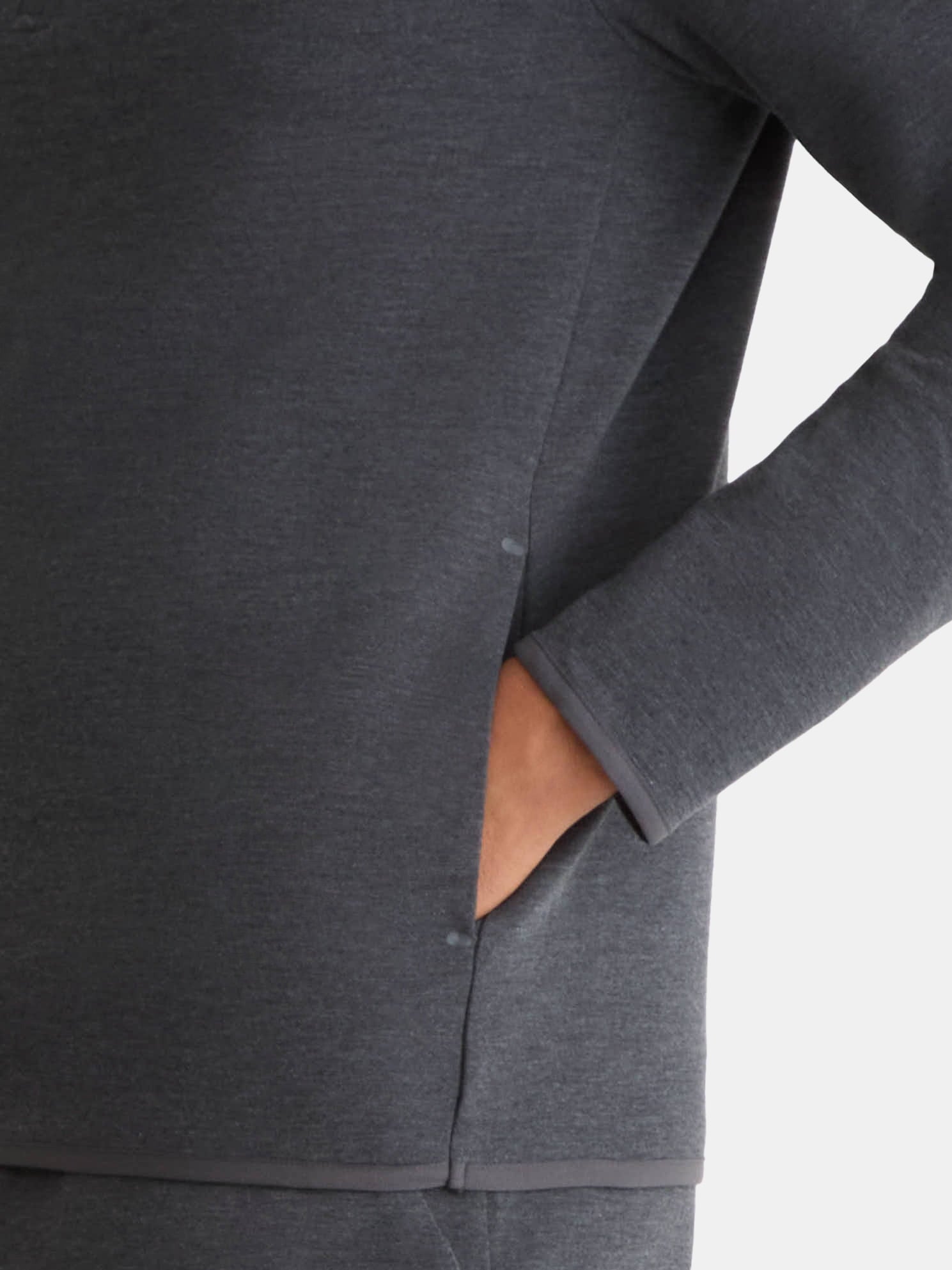 Athletic Works Men's and Big Men's Fusion Double Knit Quarter Zip Sweatshirt Jacket, Sizes S-3XL