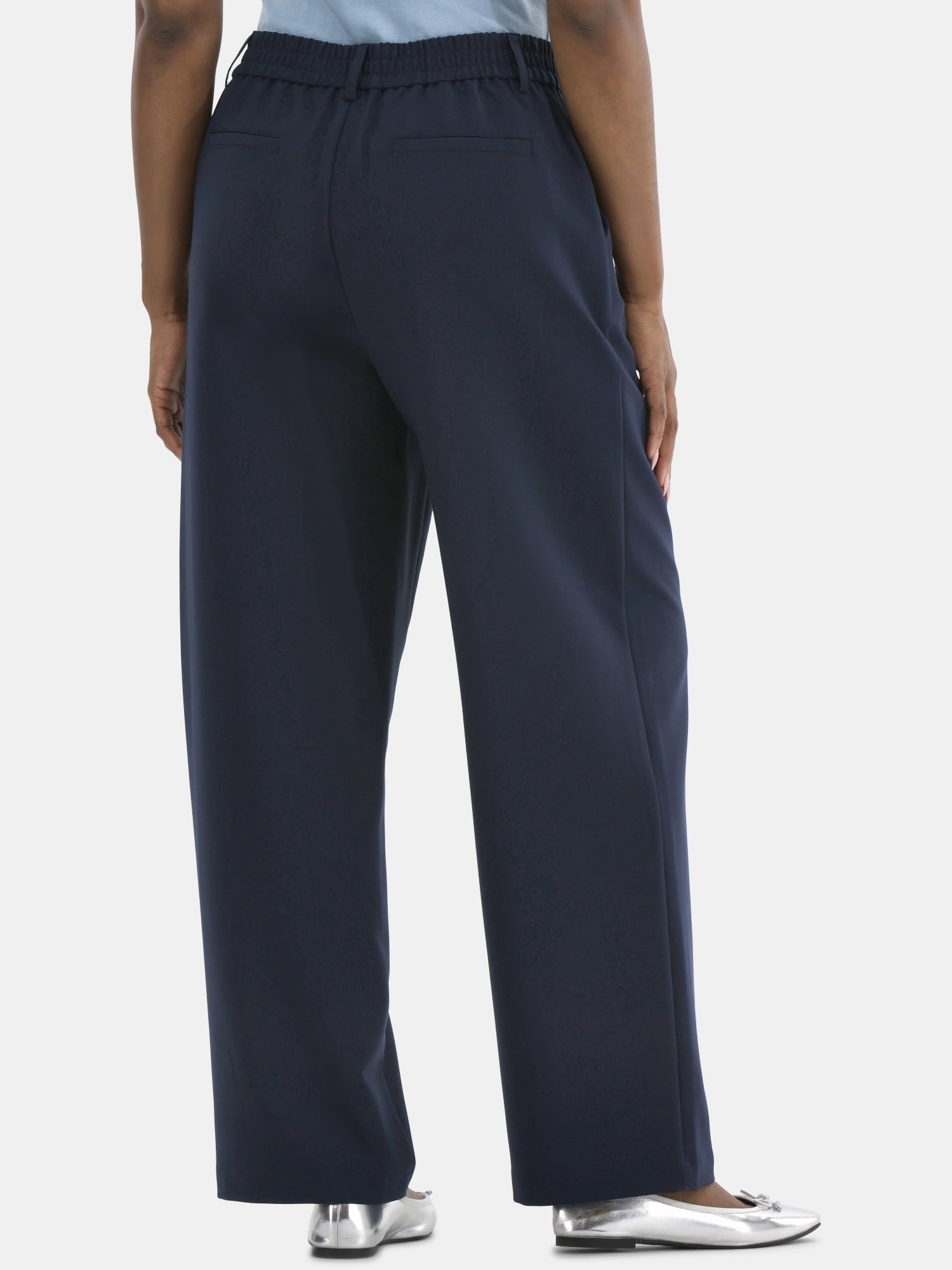 Time and Tru Women's Slouchy Tailored Pants, 30" Inseam, Sizes 0-18