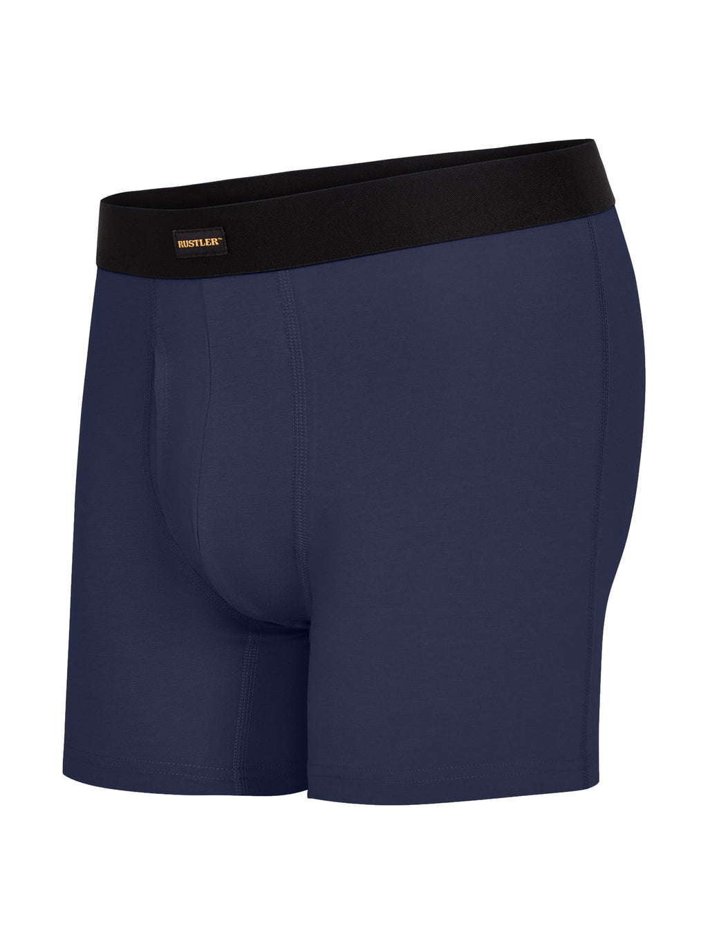 Rustler Everyday Comfort Boxer Briefs for Men, Large, Black/Naval Academy/Fig, 10-Pack