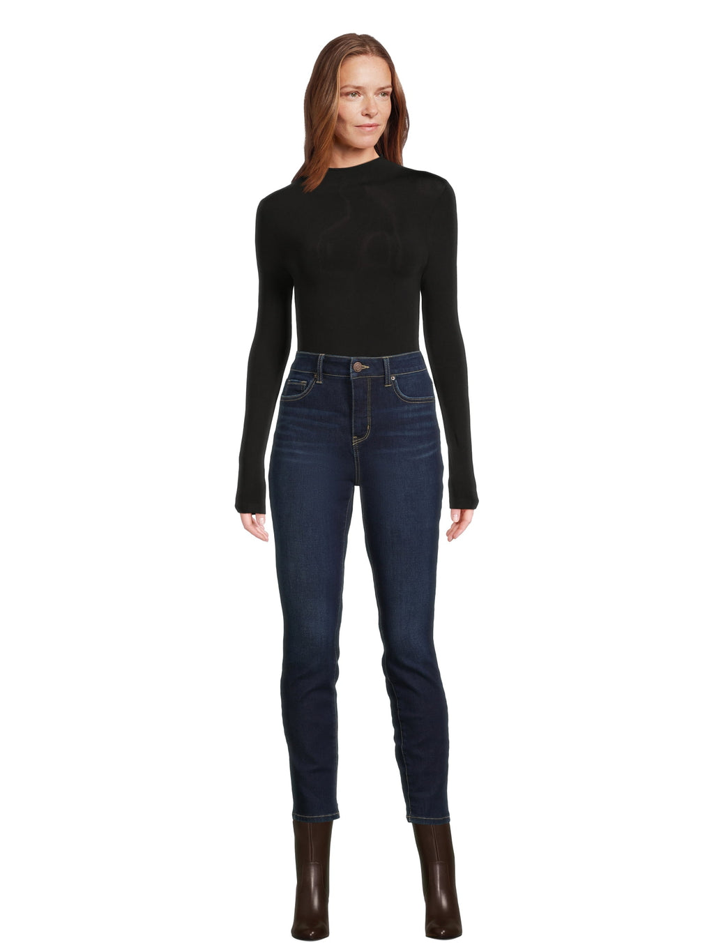 Time and Tru Women's High Rise Skinny Jeans, 27", 29” Inseams, Sizes 2-22