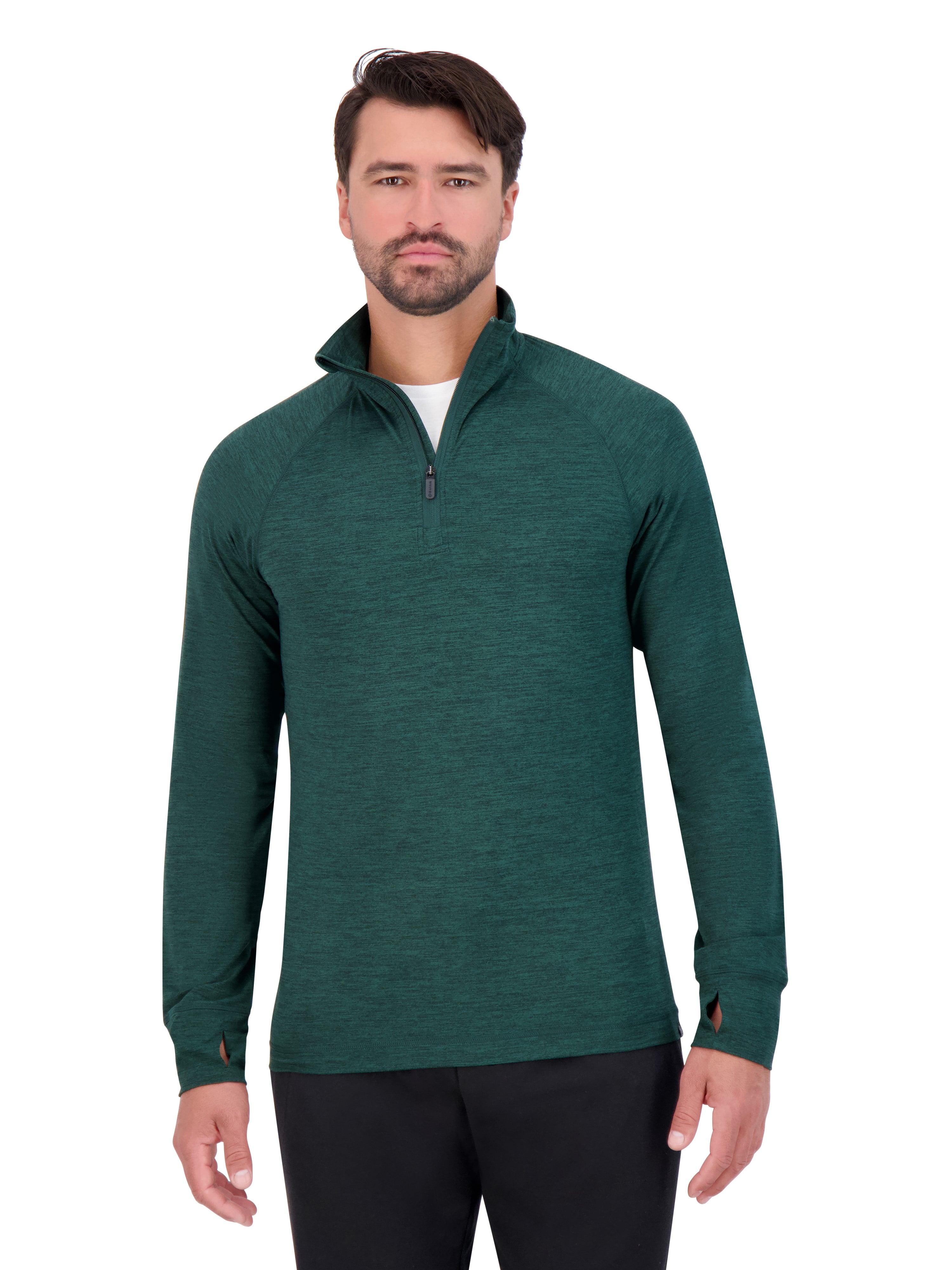 Gaiam Men’s Commuter Quarter-Zip Pullover with Long Sleeves, Sizes S-XL