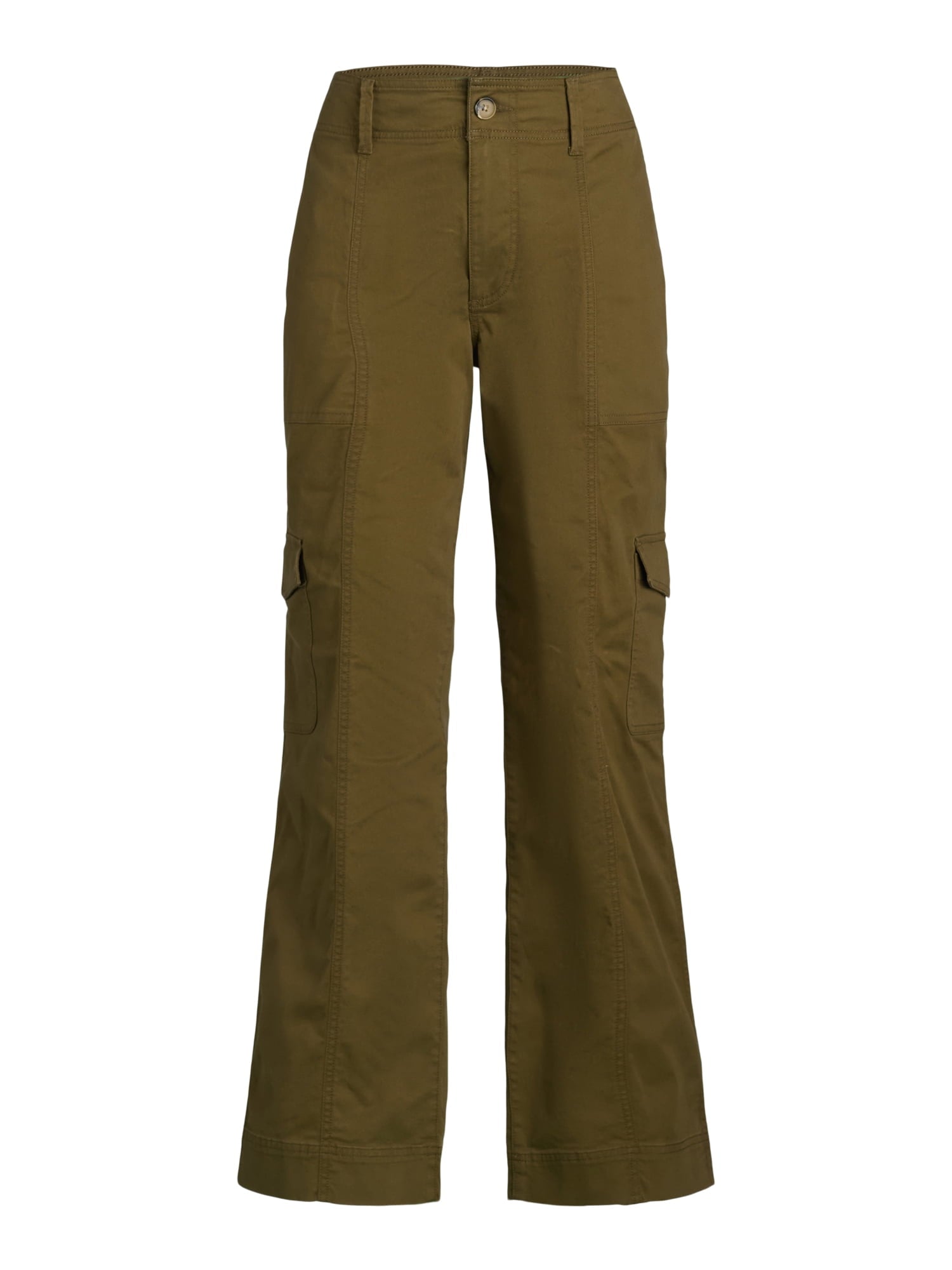 Free Assembly Women's Straight Leg Cargo Pants, 30” Inseam, Sizes 0-20