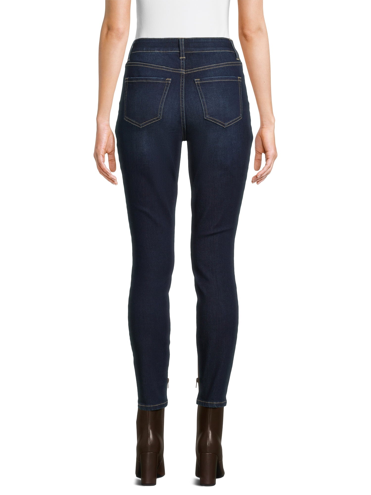 Time and Tru Women's High Rise Skinny Jeans, 27", 29” Inseams, Sizes 2-22