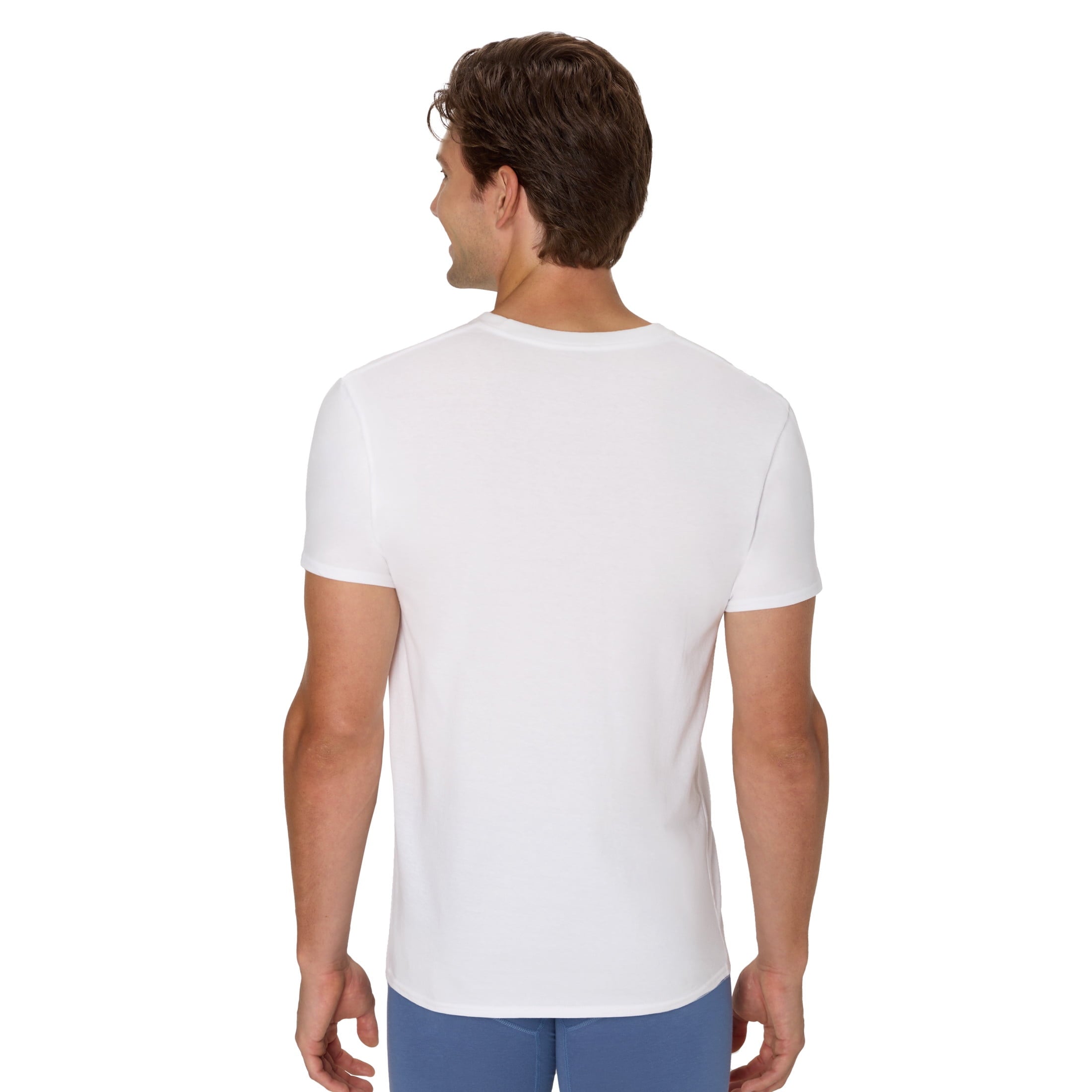 Hanes Men's Cotton Stretch Undershirt Pack, Moisture-Wicking, 6-Pack
