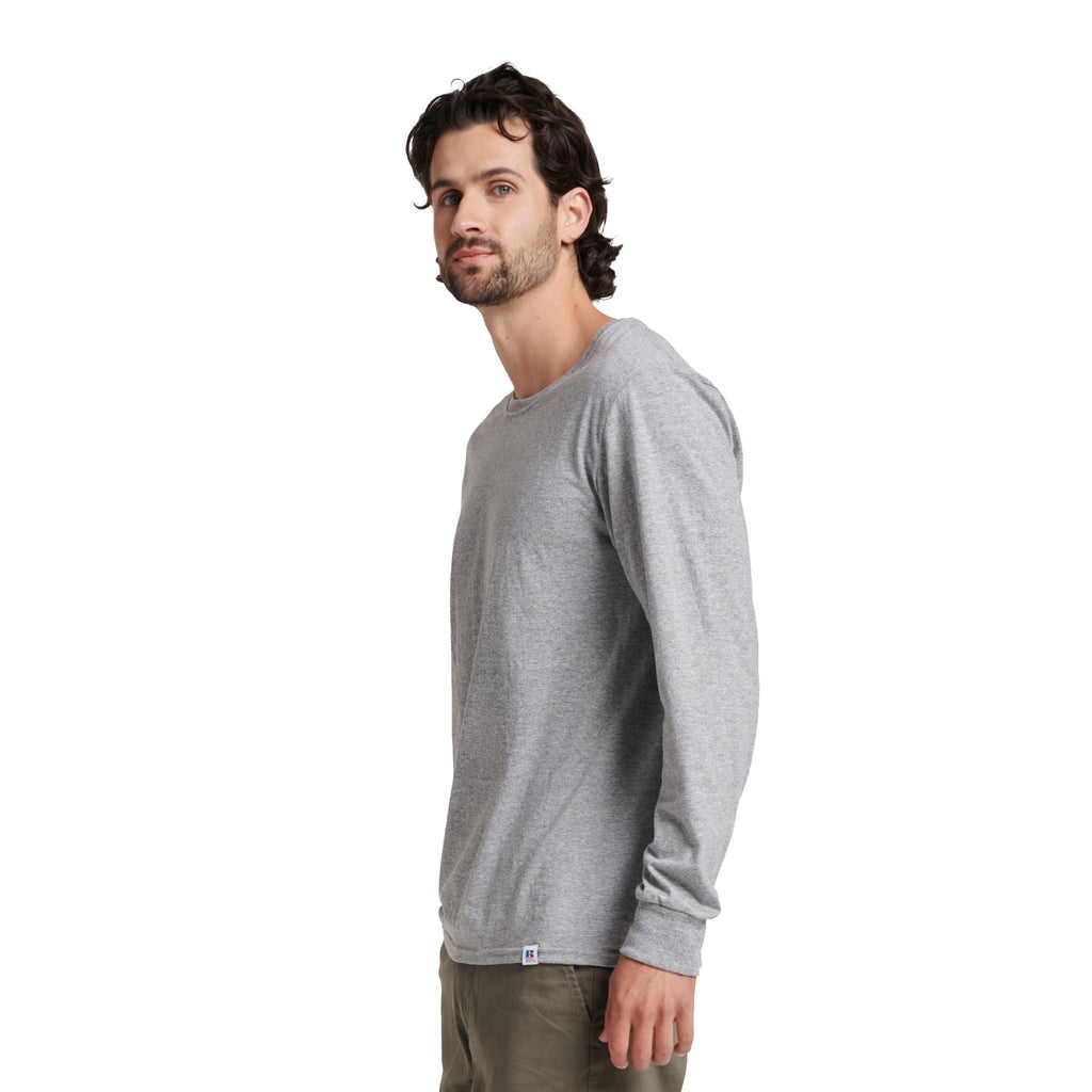 Russell Athletic Men's Dri-Power Cotton Performance Long Sleeve T-Shirt with Moisture Wicking, Sizes S-4XL