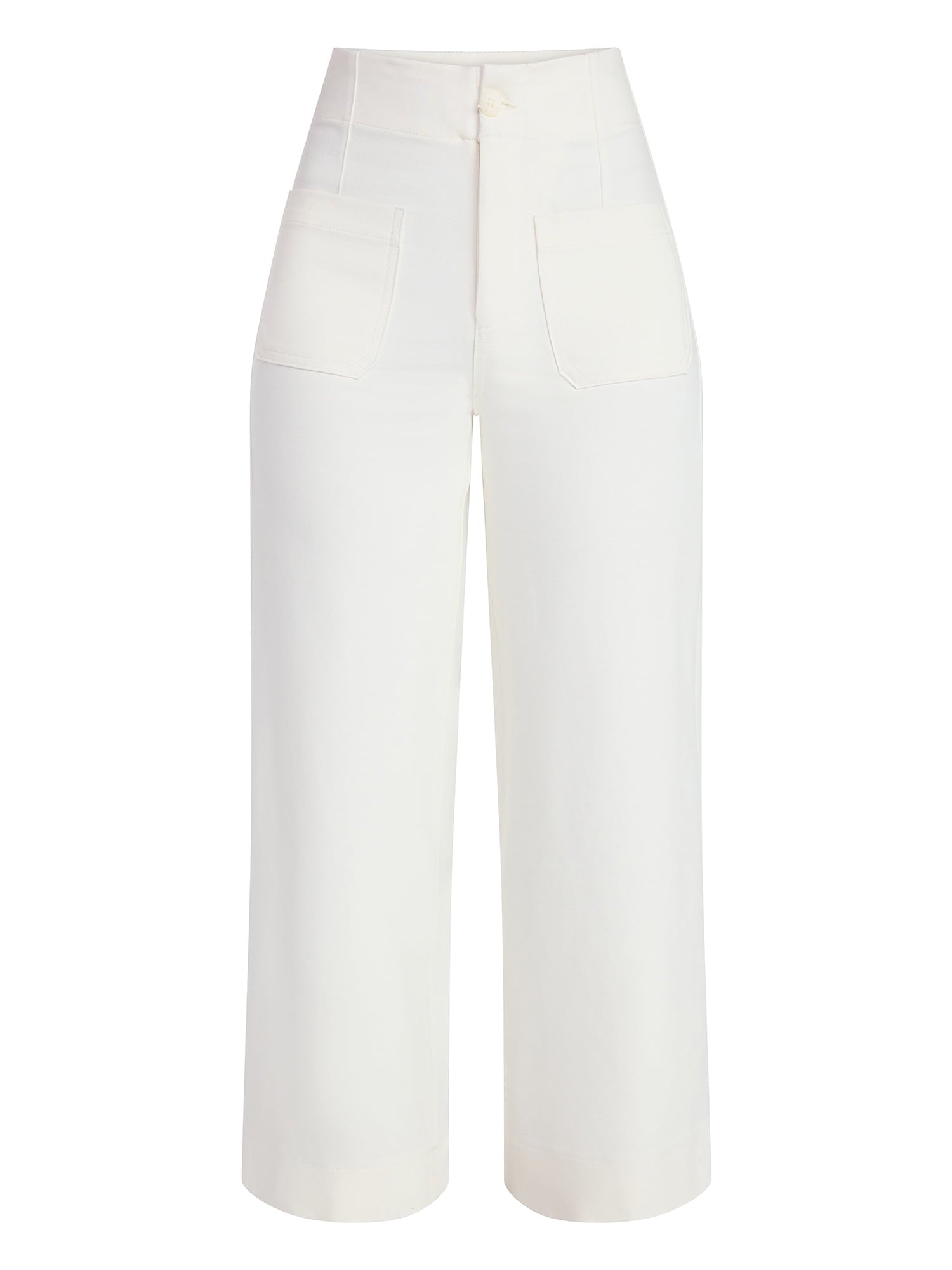 Time and Tru Women's Patch Pocket Ponte Knit Pants, 28" Inseam, Sizes 0-20