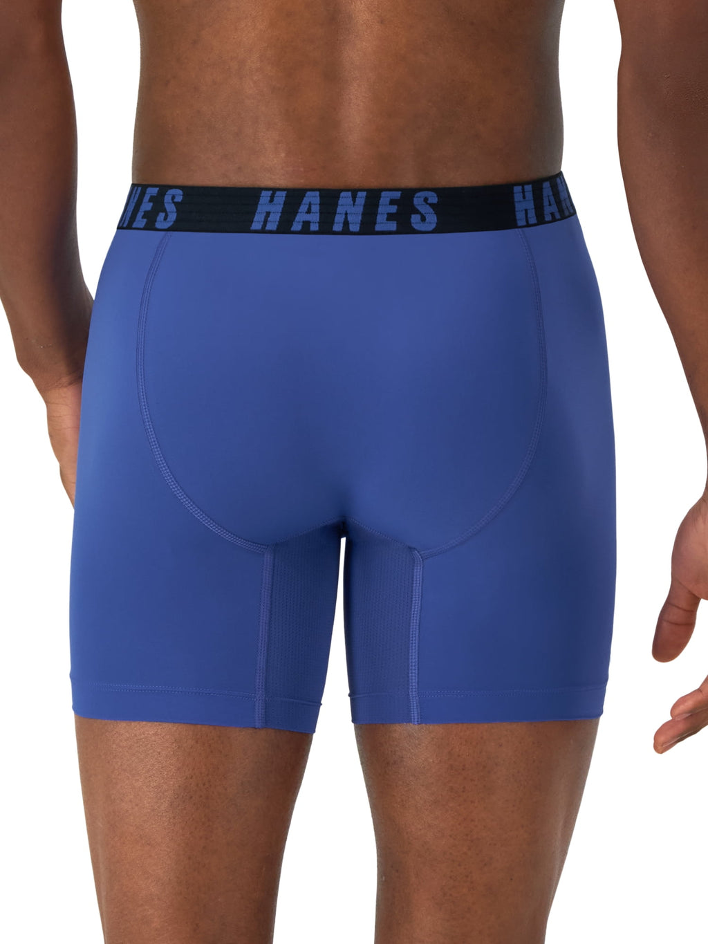 Hanes Moves Men’s Anti-Chafe Boxer Brief, X-Temp, Blue/Black, 3-Pack, 6" Inseam