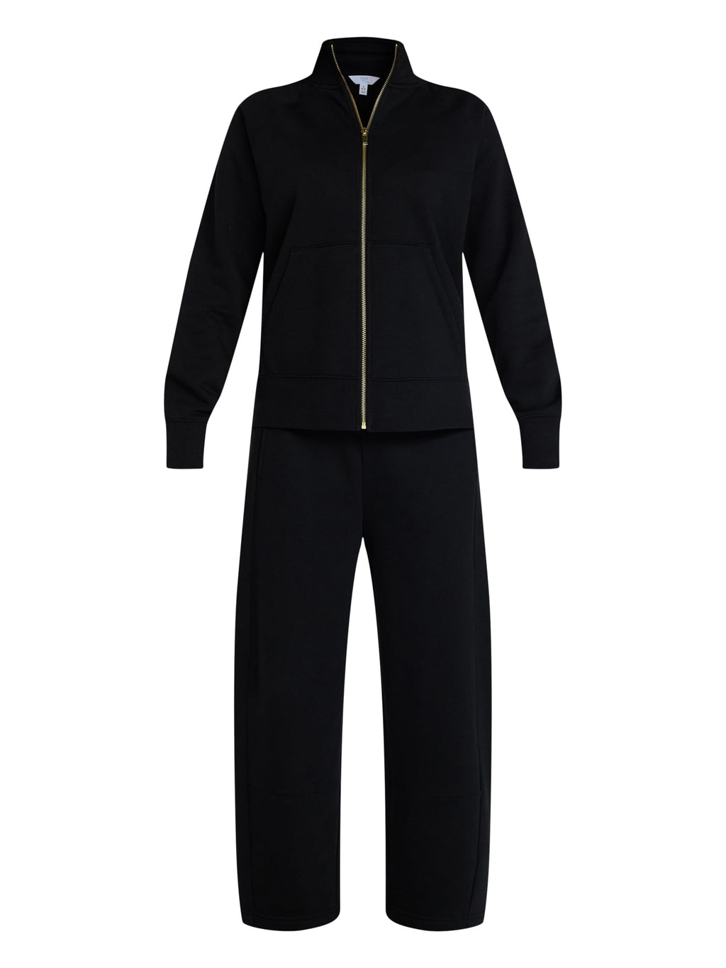 Time and Tru Women's Fleece Sweatshirt and Barrel Leg Pants Set, 2-Piece, Sizes XS-XXXL