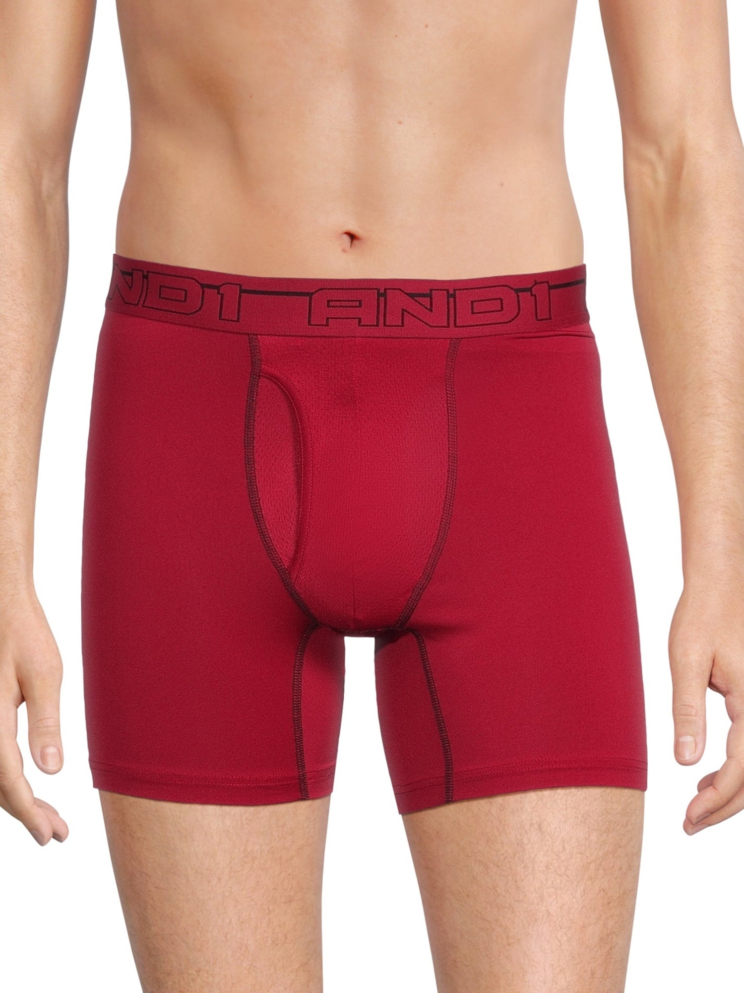 AND1 Men's Underwear Pro Platinum Boxer Briefs, 6 Pack, 6"