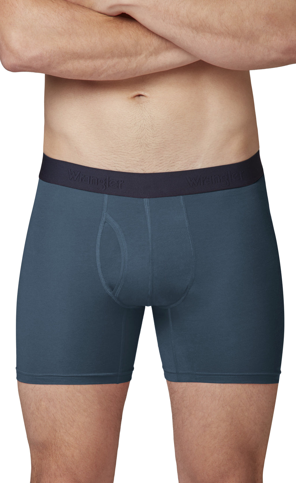 Wrangler Men's Cotton Stretch Boxer Brief Set, Boxer Briefs Underwear for Men, L, 6 Pack