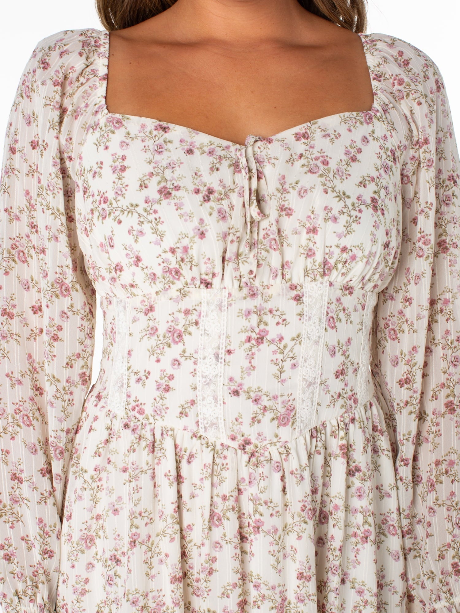 Celebrity Pink Women's and Women's Plus Long Sleeve Midi Dress, Sizes XS-4X