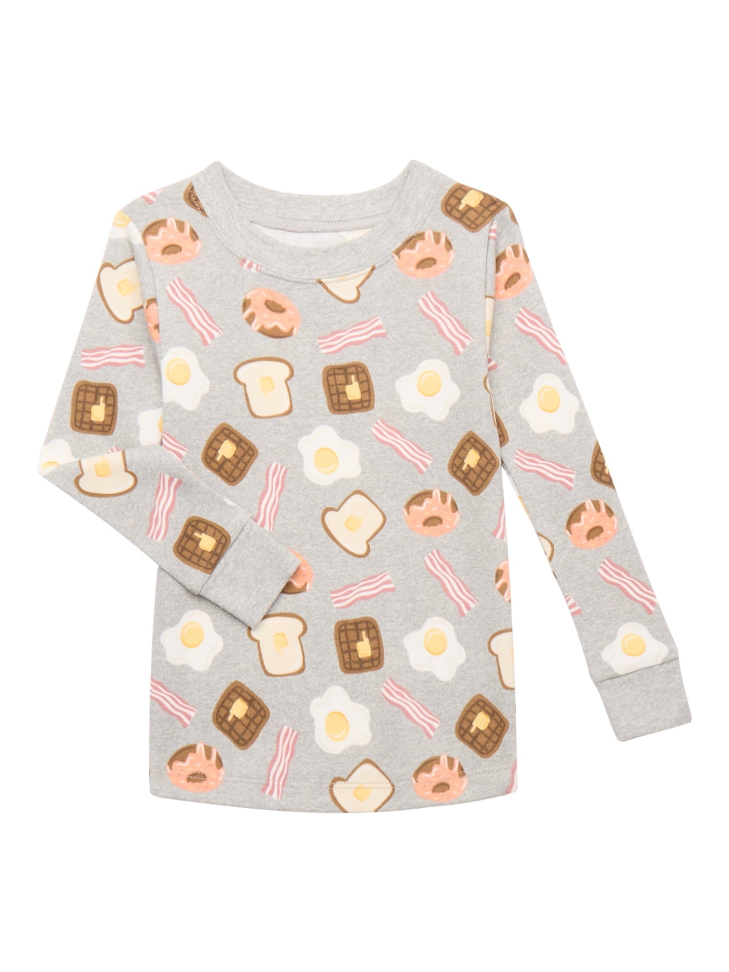 Wonder Nation Toddler Cotton Long Sleeve Tee and Pants Pajama 3-Pack Set, 6-Piece, Sizes 12M-5T