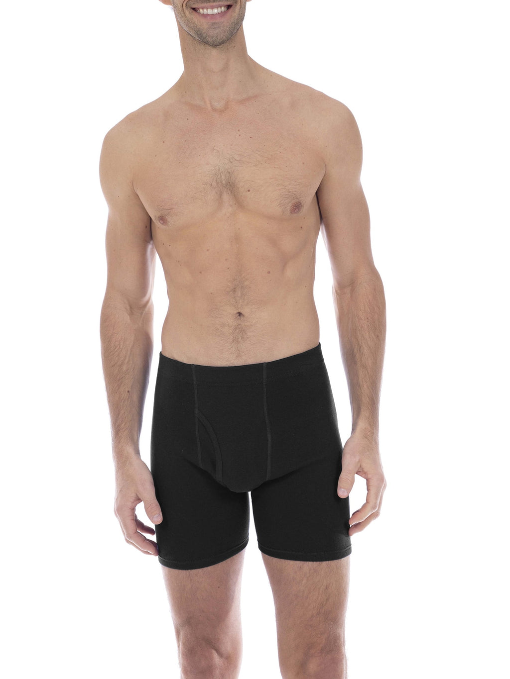 George Men's Covered Waistband Regular Leg Boxer Briefs, 6-Pack