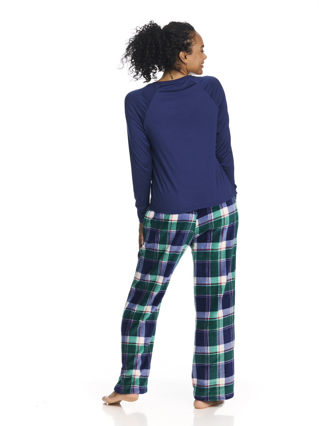U.S. Polo Assn. Women's Holiday Giftable Long Sleeve Top and Plush Pant Pajama Sleep Set, 2-Piece, Sizes S-3X