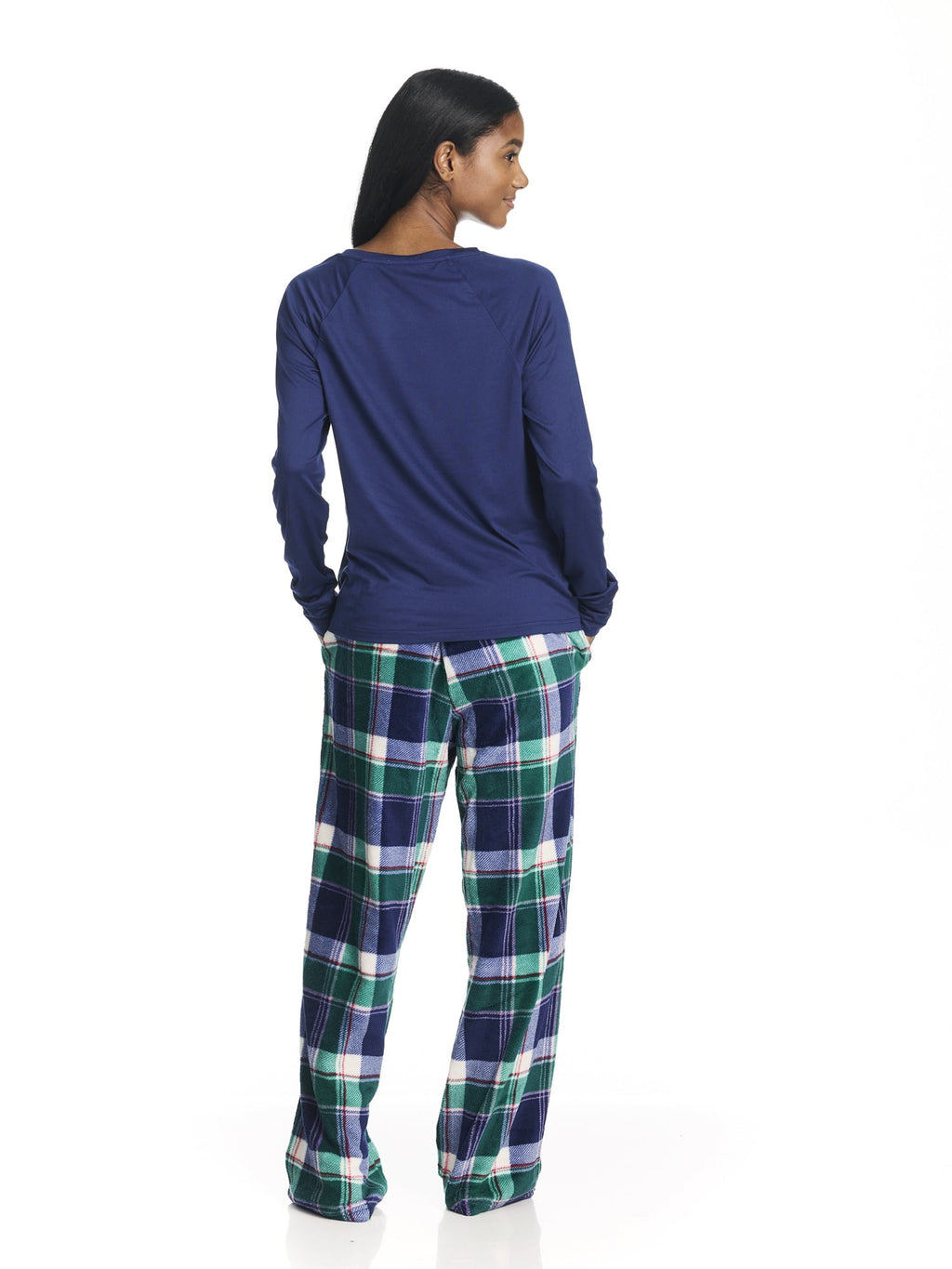 U.S. Polo Assn. Women's Holiday Giftable Long Sleeve Top and Plush Pant Pajama Sleep Set, 2-Piece, Sizes S-3X