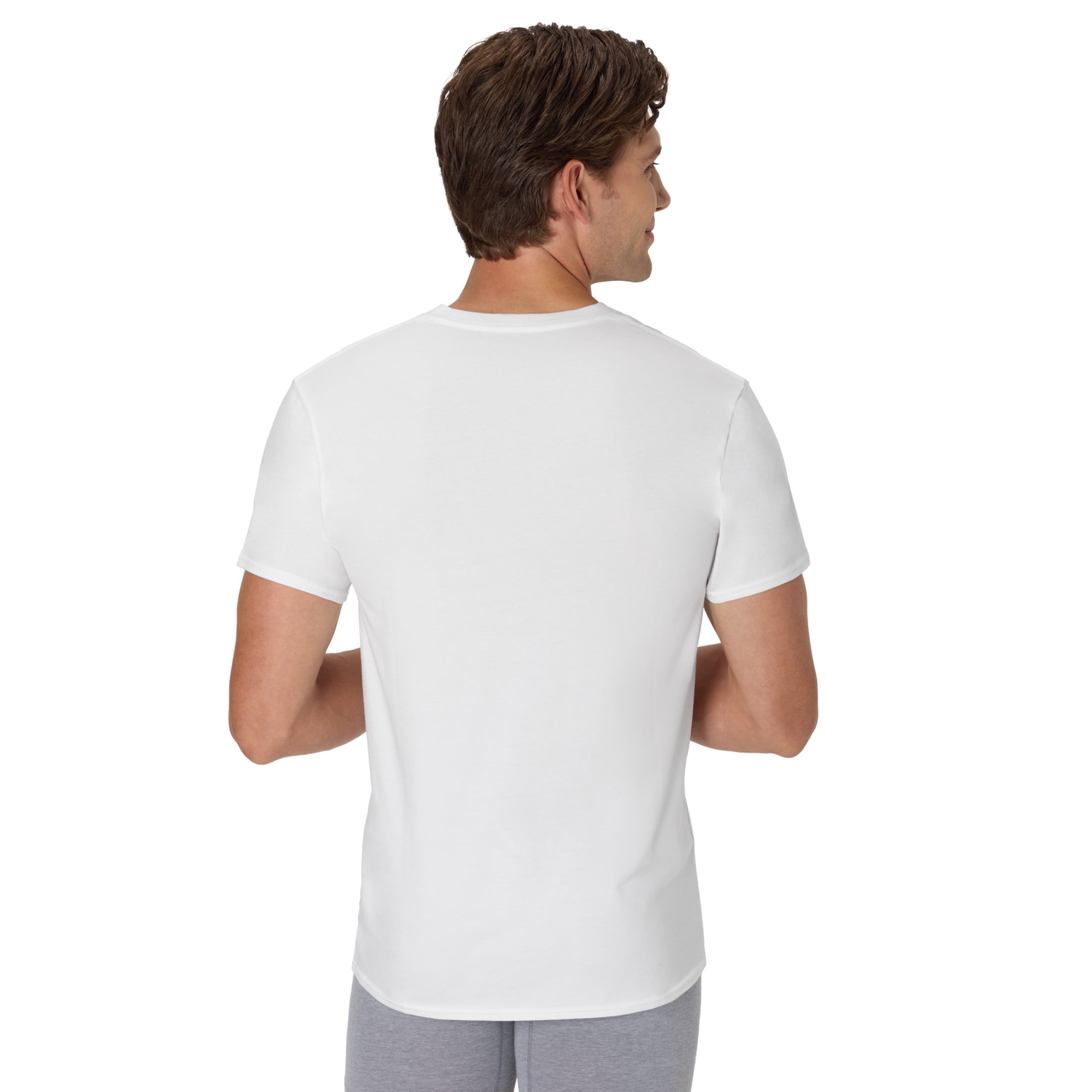 Undershirts T-Shirt Pack, V-Neck Cotton-Stretch Tees for Men, Moisture-Wicking