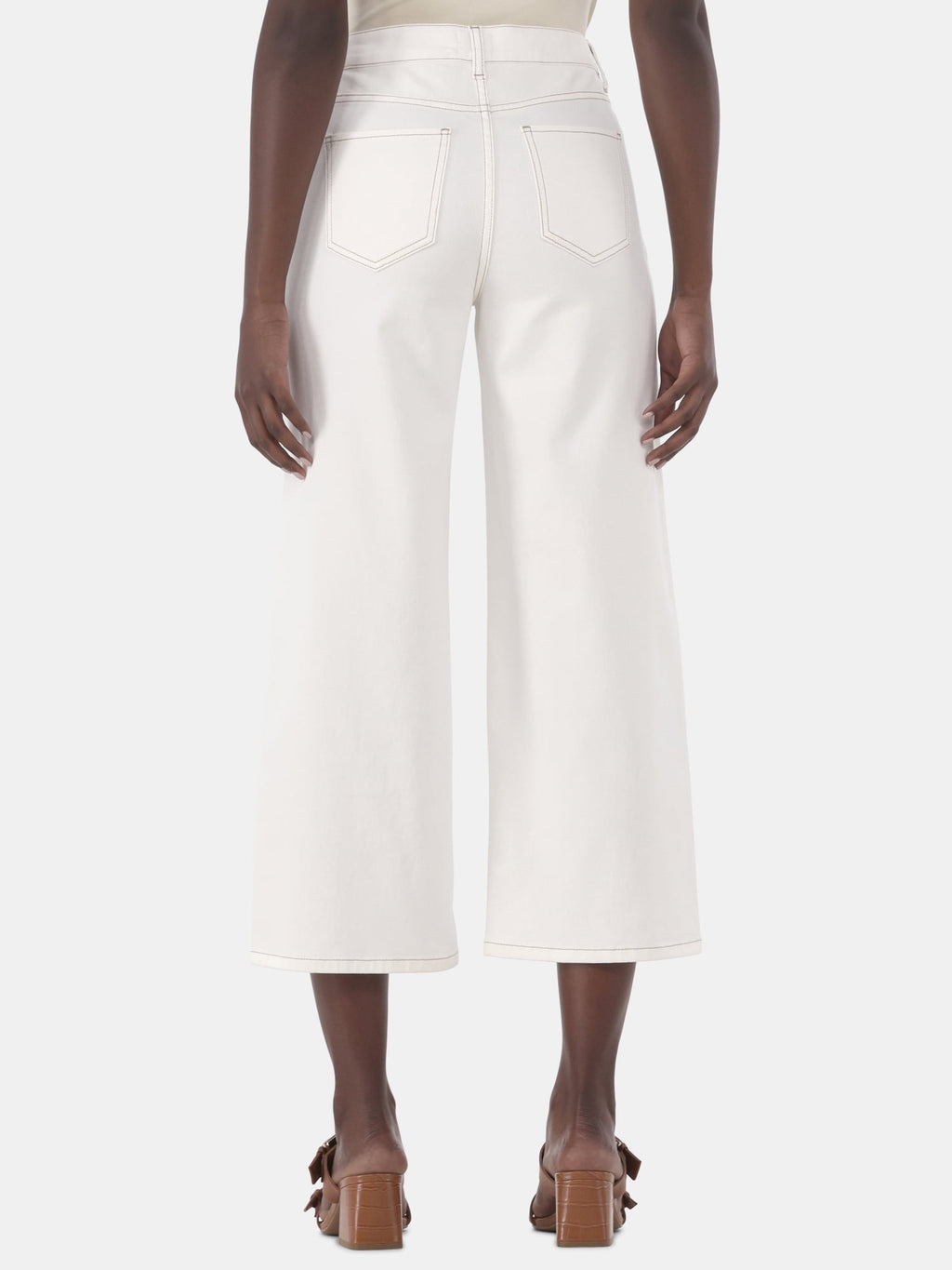 Time and Tru Women's Cropped Wide Leg Jeans, 26" Inseam, Sizes 2-20