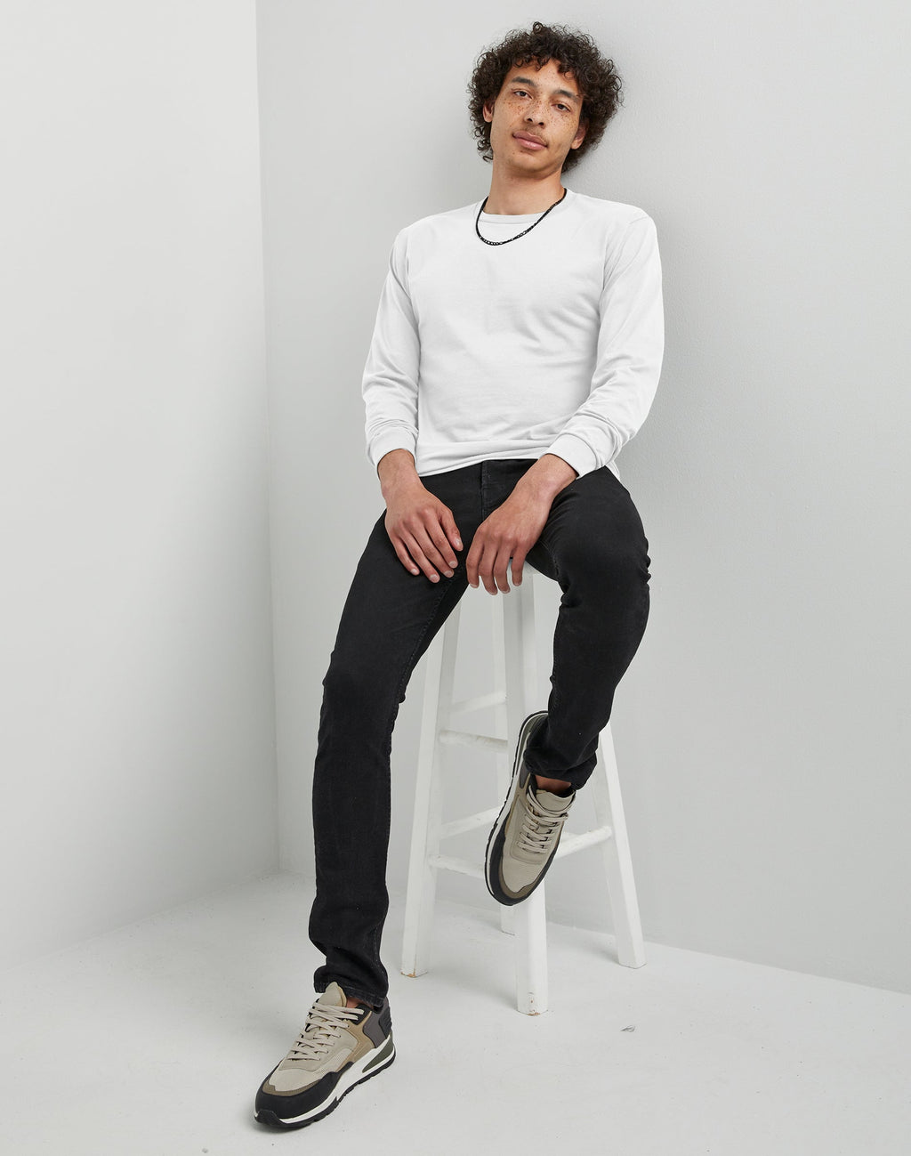 Hanes Long-Sleeve T-Shirt 4-Pack Tee ComfortSoft Men's 100% Cotton Heavyweight