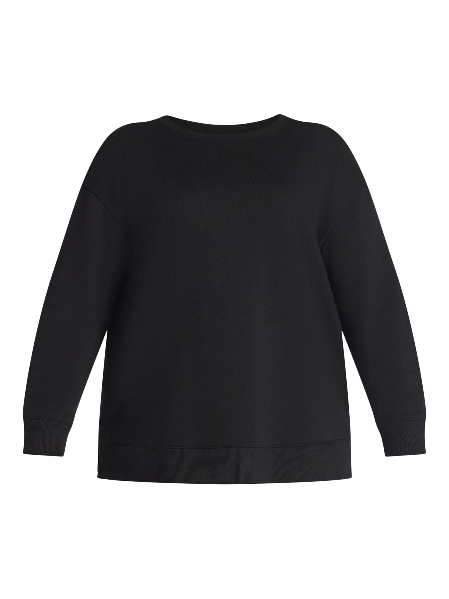 (2 pack) Terra & Sky Women's Plus Size Fleece Sweatshirt, Size 0X-5X