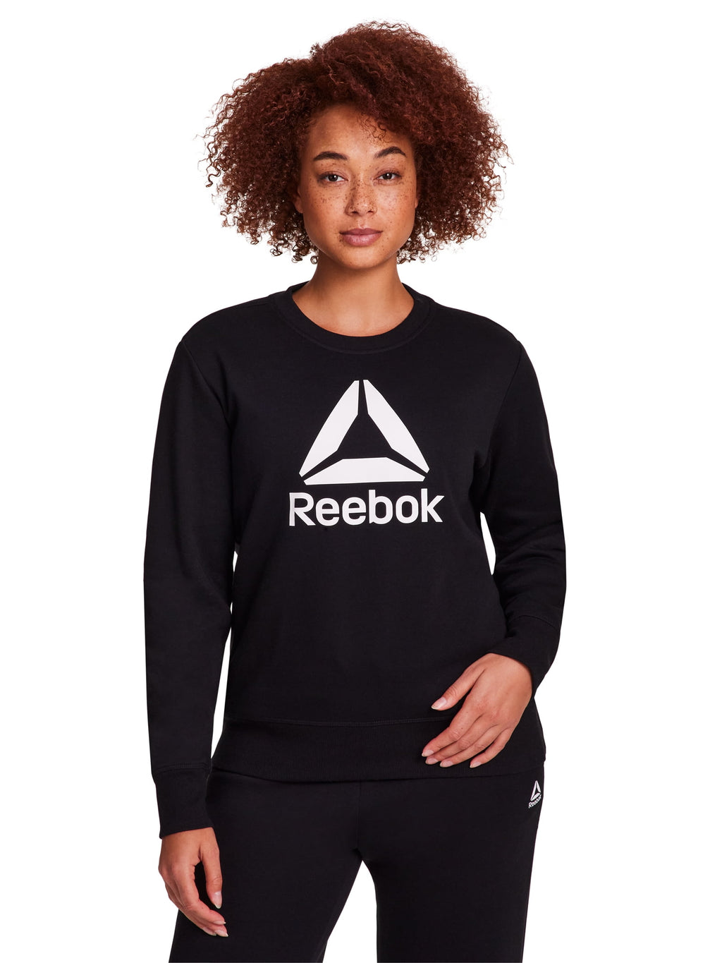 Reebok Women's and Women's Plus Sport Core Crewneck and Straight Leg Pant 2-Piece Set, Sizes XS-4X