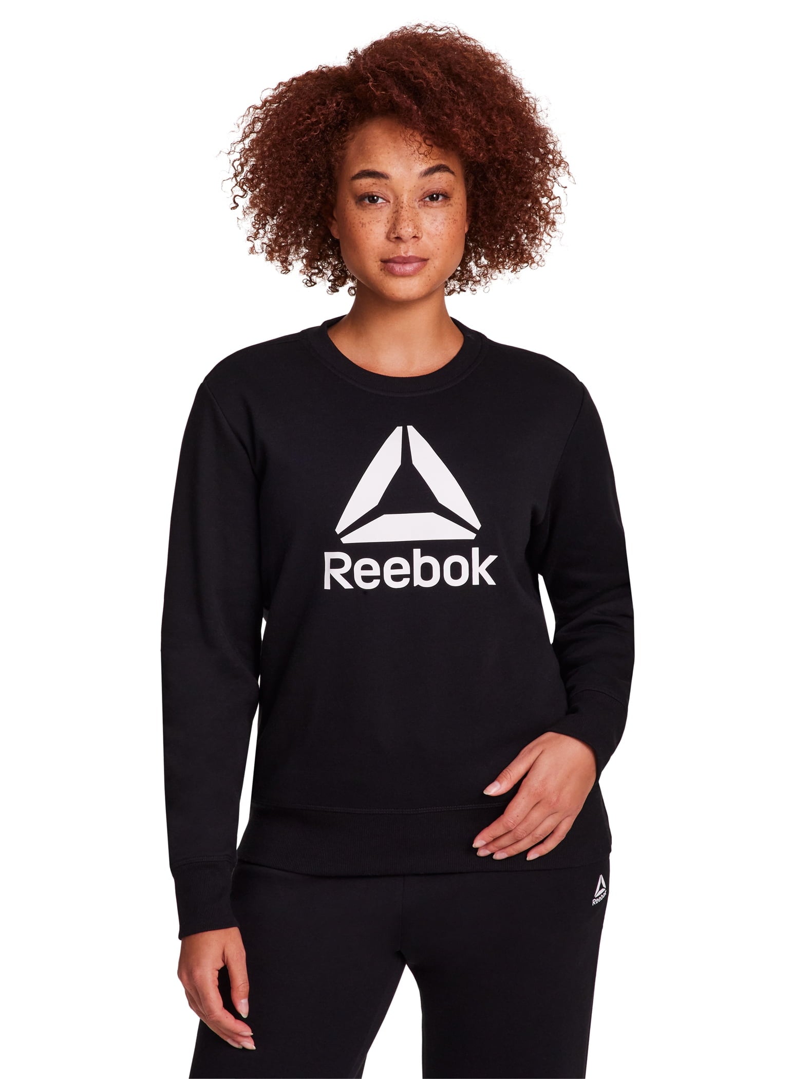 Reebok Women's and Women's Plus Sport Core Crewneck and Straight Leg Pant 2-Piece Set, Sizes XS-4X