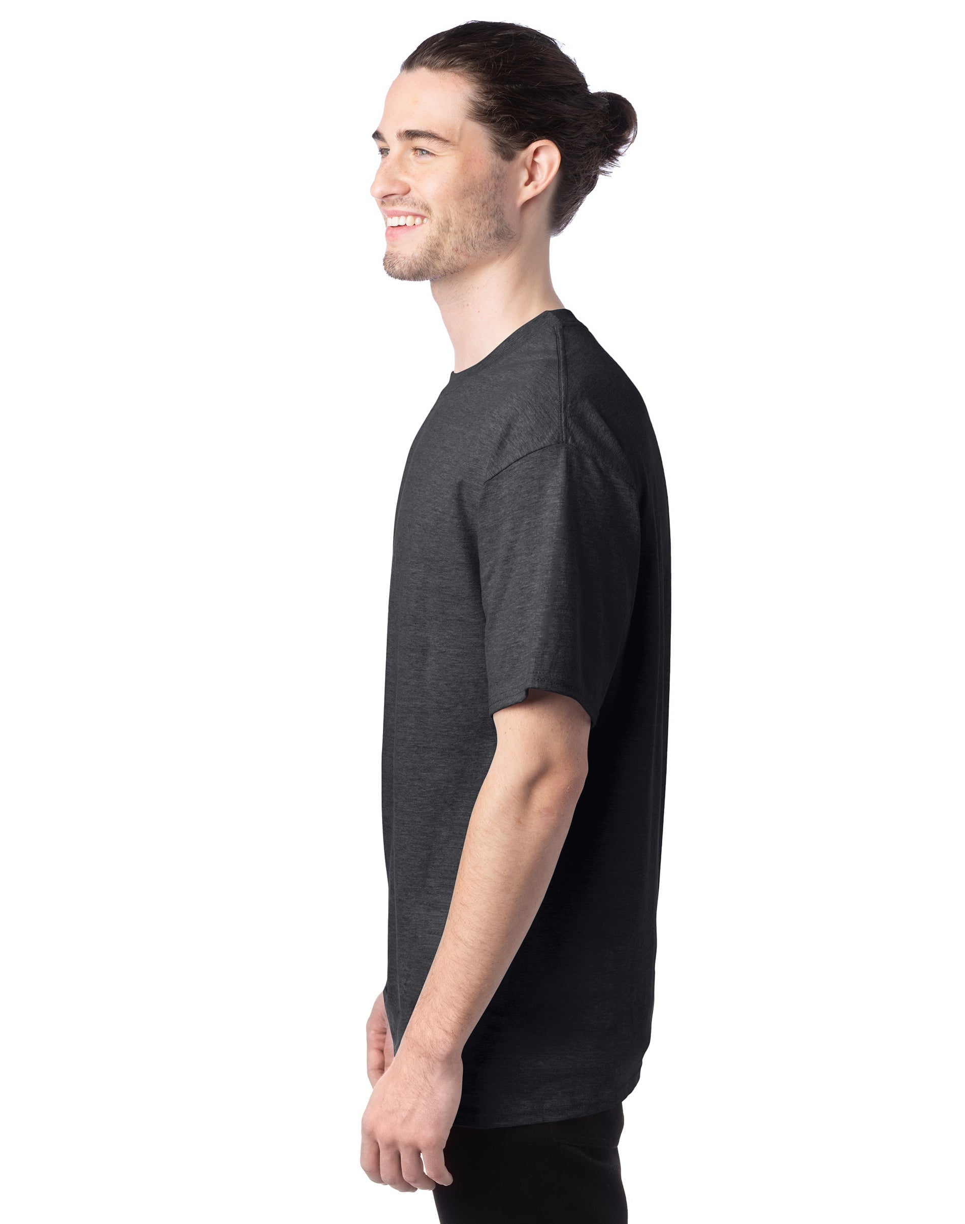 Hanes Beefy-T Men's Heavyweight Cotton T-Shirt, Value 2-Pack (Big & Tall Sizes) Charcoal Heather 4XT