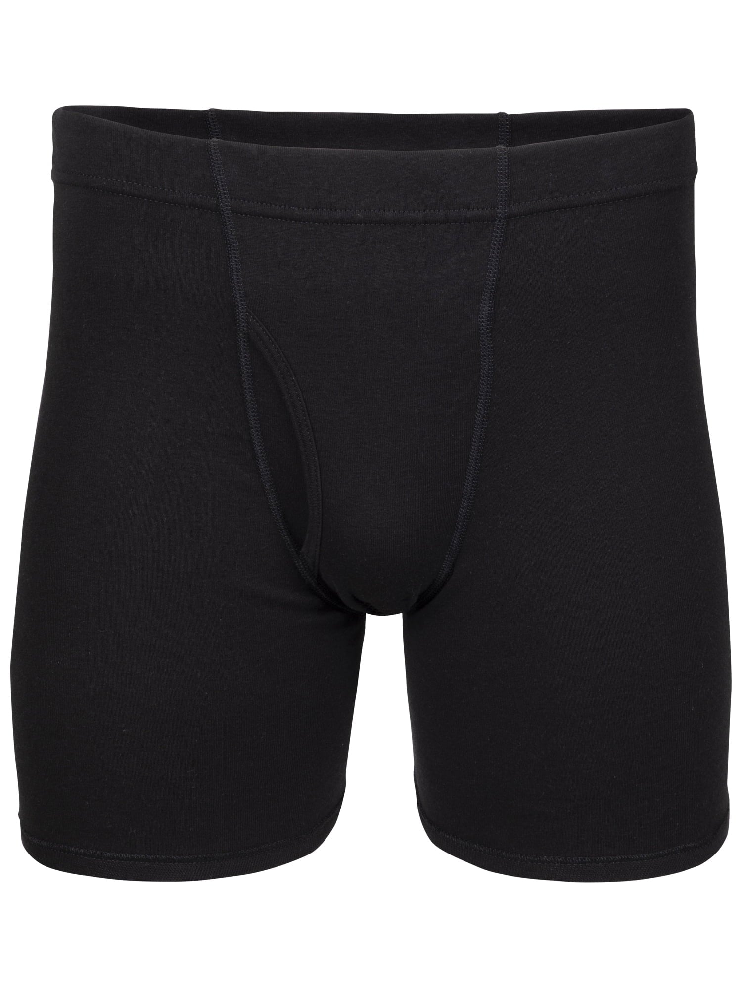 George Men's Covered Waistband Regular Leg Boxer Briefs, 6-Pack