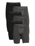 AND1 Men's Underwear Pro Platinum Boxer Briefs, 6 Pack, 9"