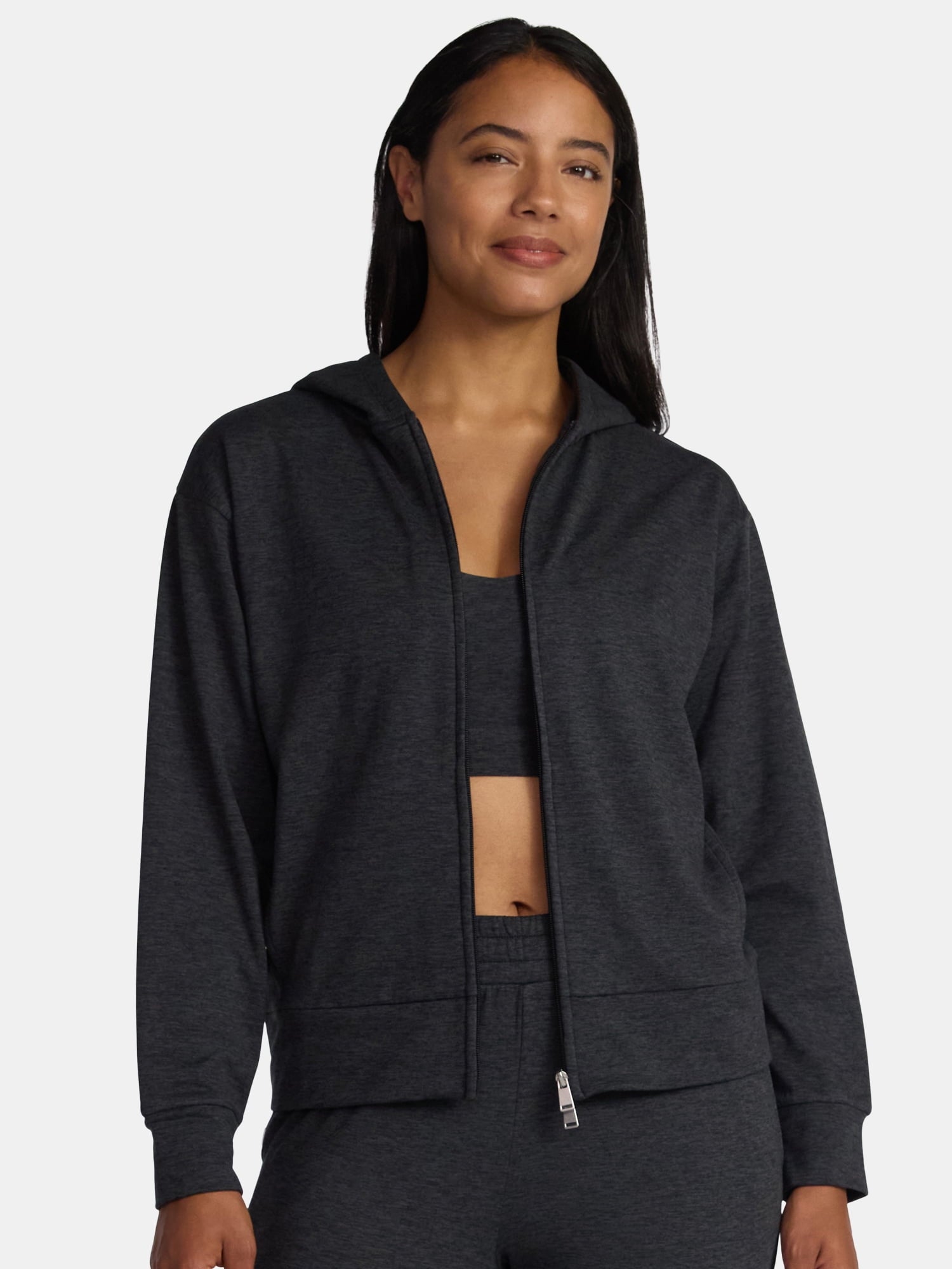 Athletic Works Women's and Women's Plus ButterCore Zip Up Hoodie, Sizes XS-4X