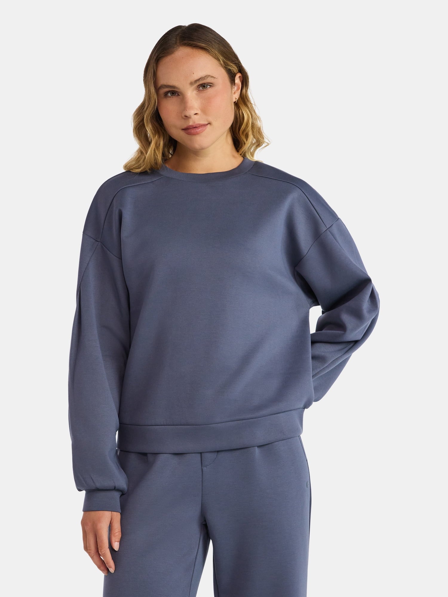 Avia Women's Luxe Fleece Crewneck Sweatshirt, Sizes XS-XXXL