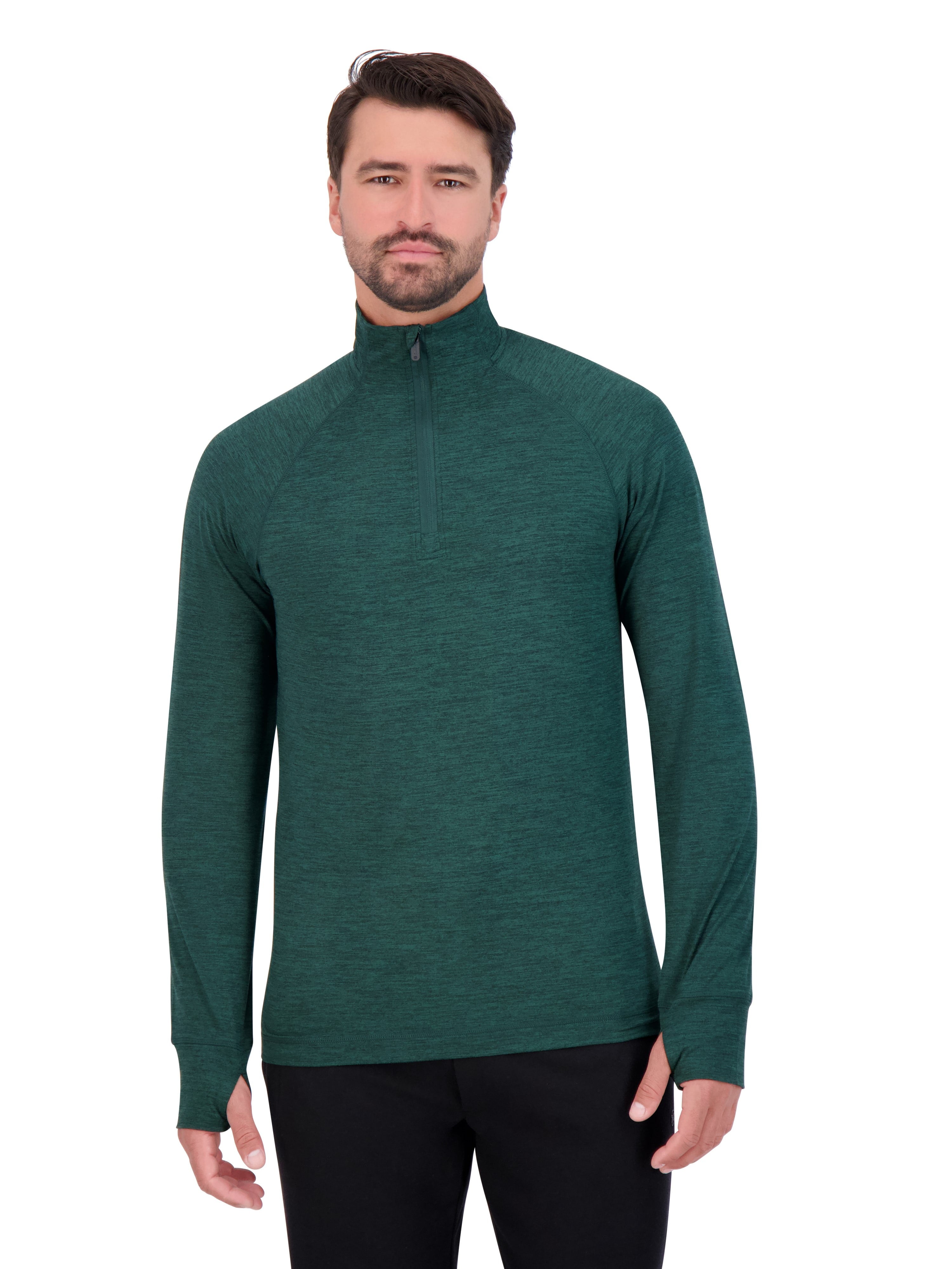 Gaiam Men’s Commuter Quarter-Zip Pullover with Long Sleeves, Sizes S-XL