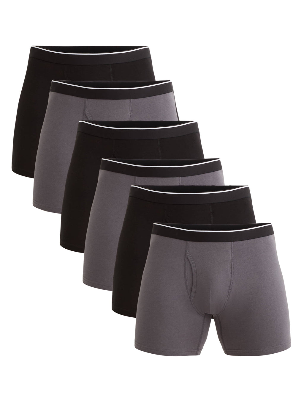 George Men's Cotton Blend Stretch Boxer Briefs, 6-Pack, Sizes S-2XL