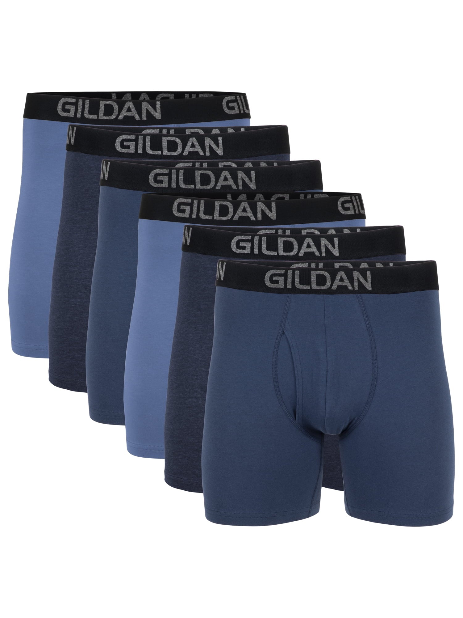 Gildan Men's Cotton Stretch Boxer Brief Underpants, 6-Pack, Sizes S-2XL
