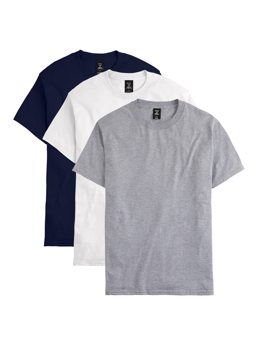 Hanes Men's & Big Men's Beefy Tee Shirt Unisex Heavyweight Cotton T-Shirt, 3- Pack, Sizes S-6XL