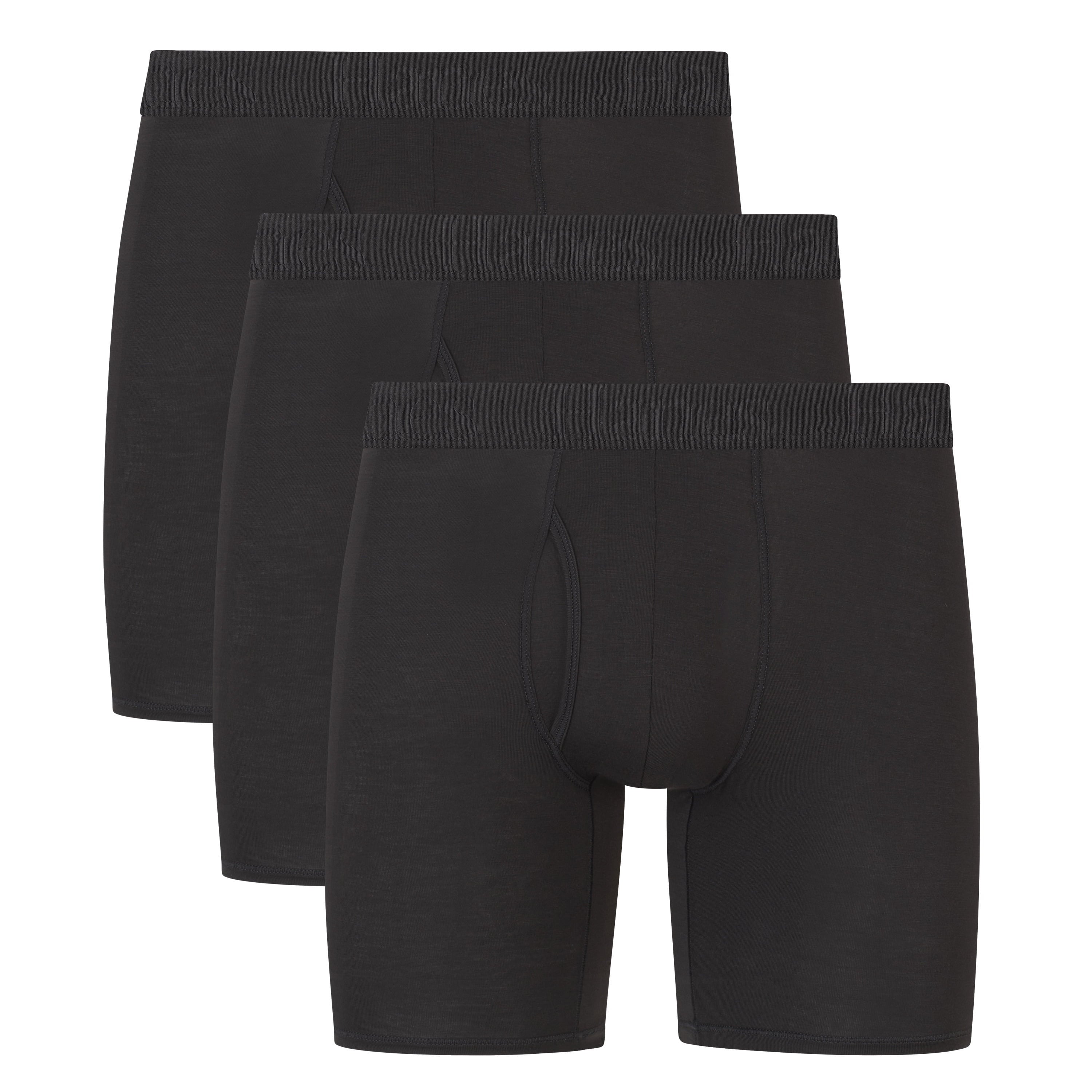 Hanes Originals Men's SuperSoft Boxer Brief Underwear, 3-Pack, Sizes S-2XL