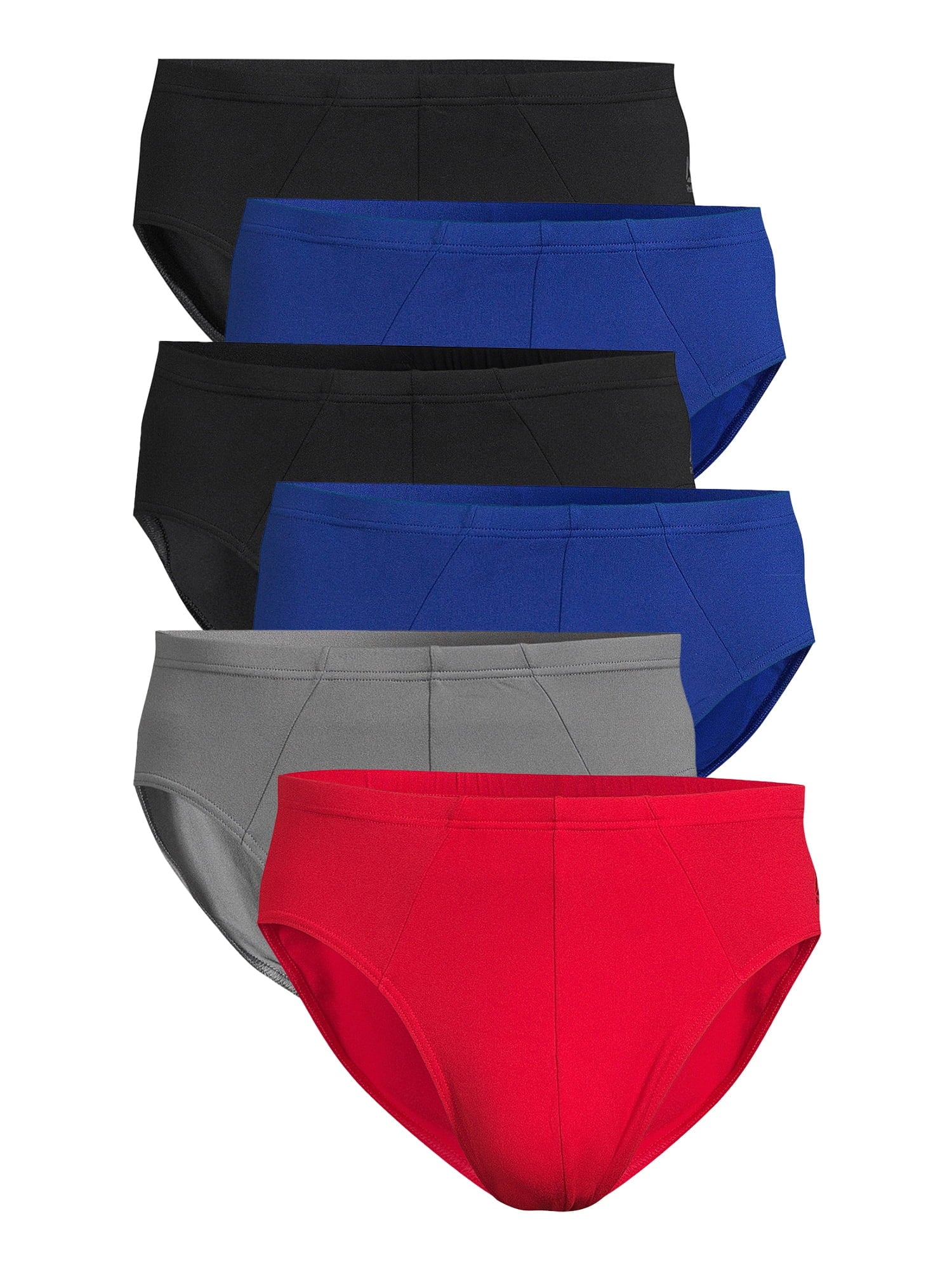 Reebok Men’s Underwear Tech Comfort Performance Low Rise Briefs, Underpants, 6-pack