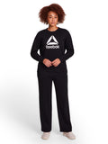 Reebok Women's and Women's Plus Sport Core Crewneck and Straight Leg Pant 2-Piece Set, Sizes XS-4X